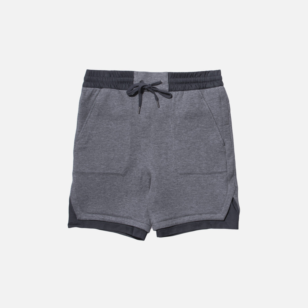 Helmut Lang Angled Hem Track Short - Heather Grey