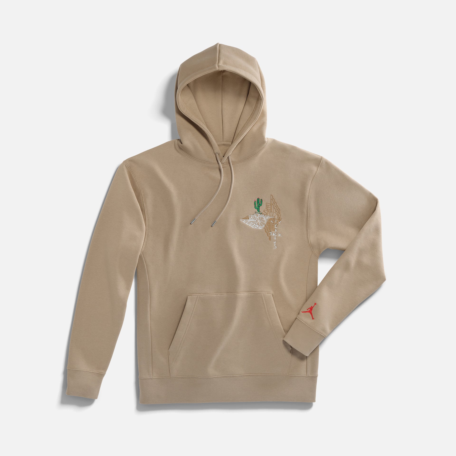Nike x Travis Scott Air Jordan Pullover Hoodie - Khaki / University Red