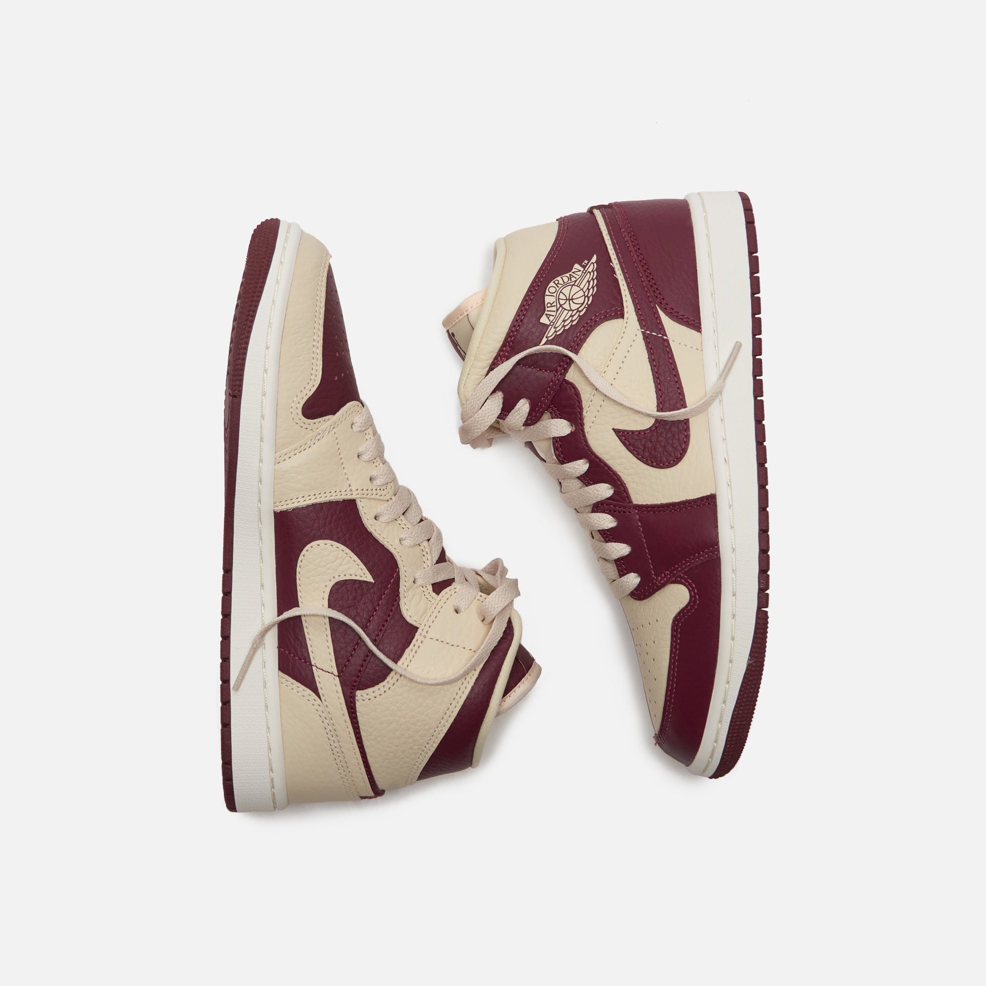 Nike Wmns Air Jordan 1 Mid SE - Beach / Cherrywood Red / Sail