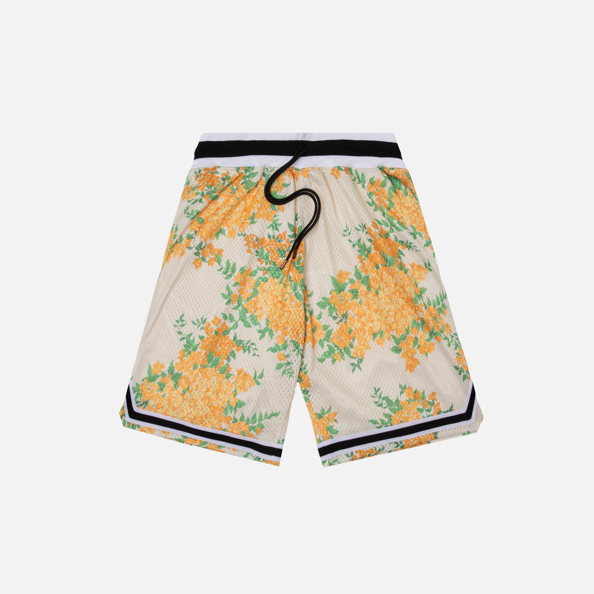 John Elliott Basketball Short - Ivory Bougainvillea