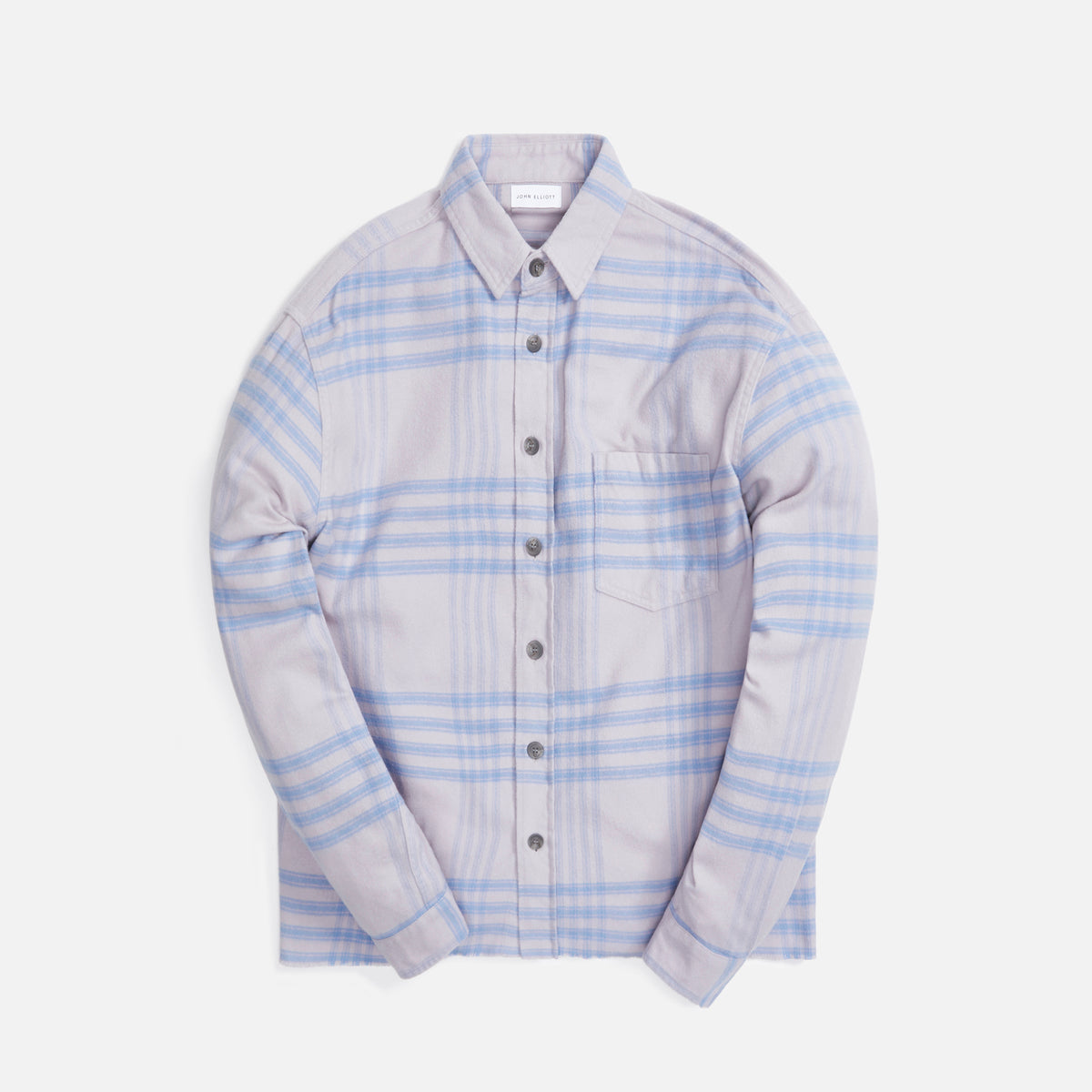 John Elliott Hemi Oversized Shirt - Acai Check