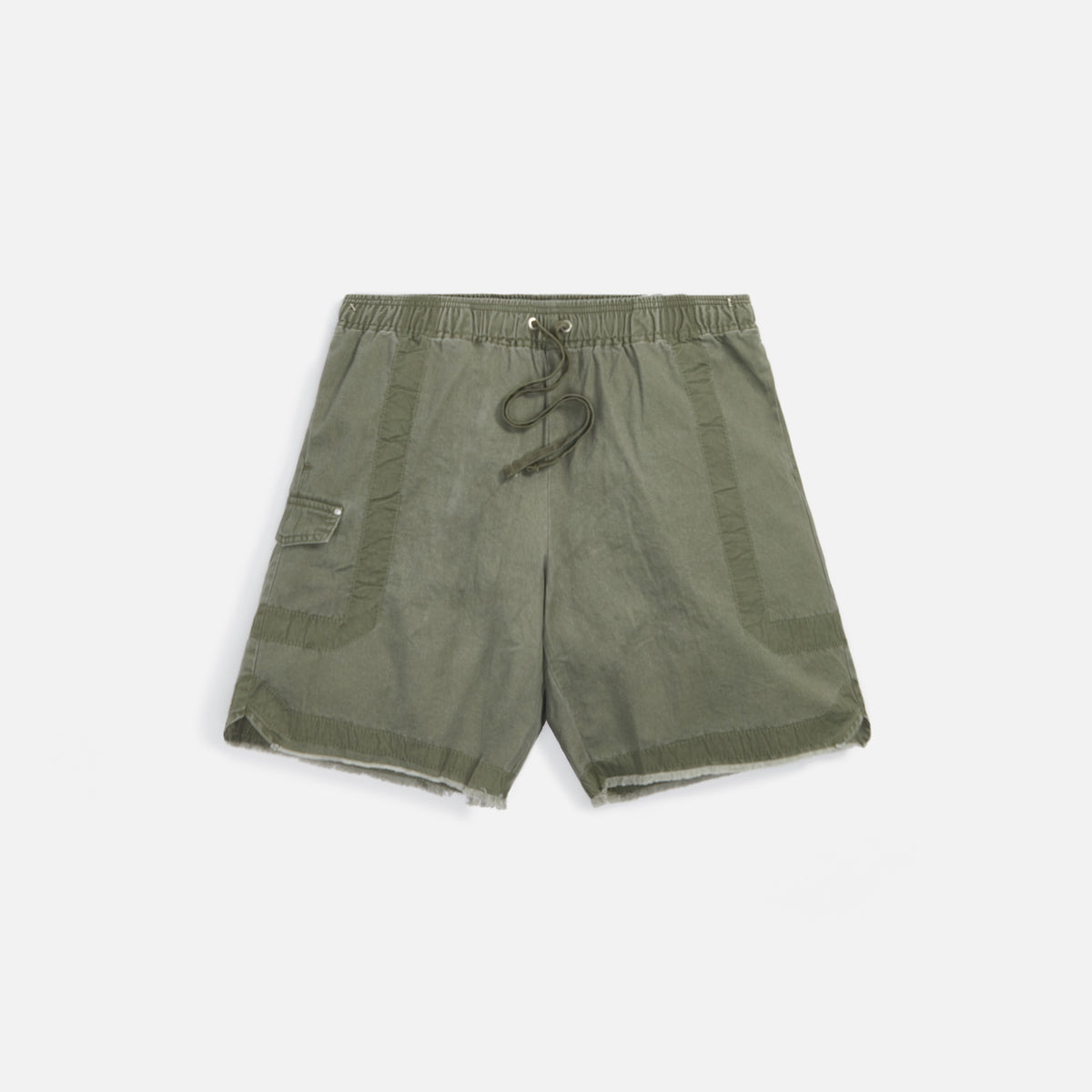 John Elliott Cotton Poplin Frame II Shorts - Olive