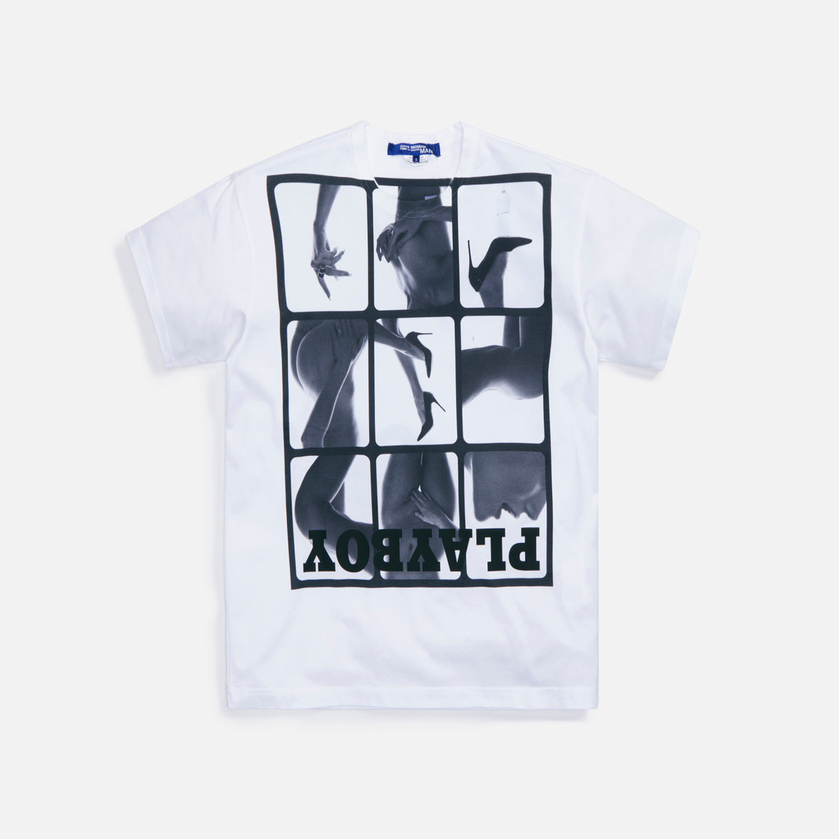 Junya Watanabe Man Cotton Jersey Garment Playboy Print Tee - White
