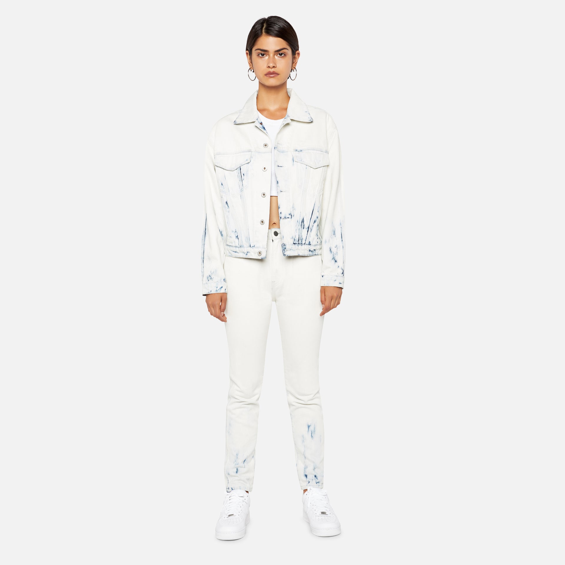 Jordache High Rise Slim Pant -  Rinse & Bleach