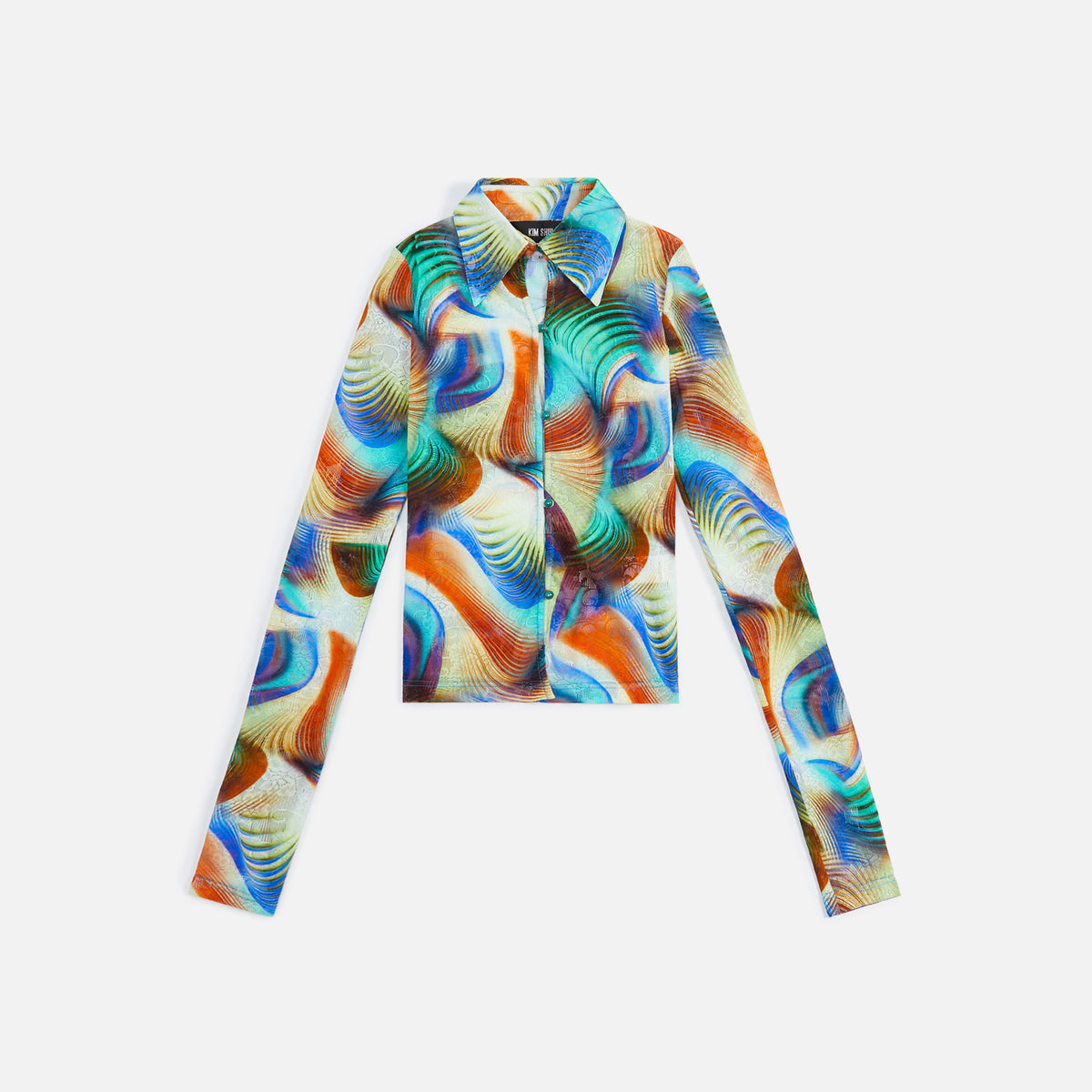 Kim Shui Button Up Shirt - Brown Swirl