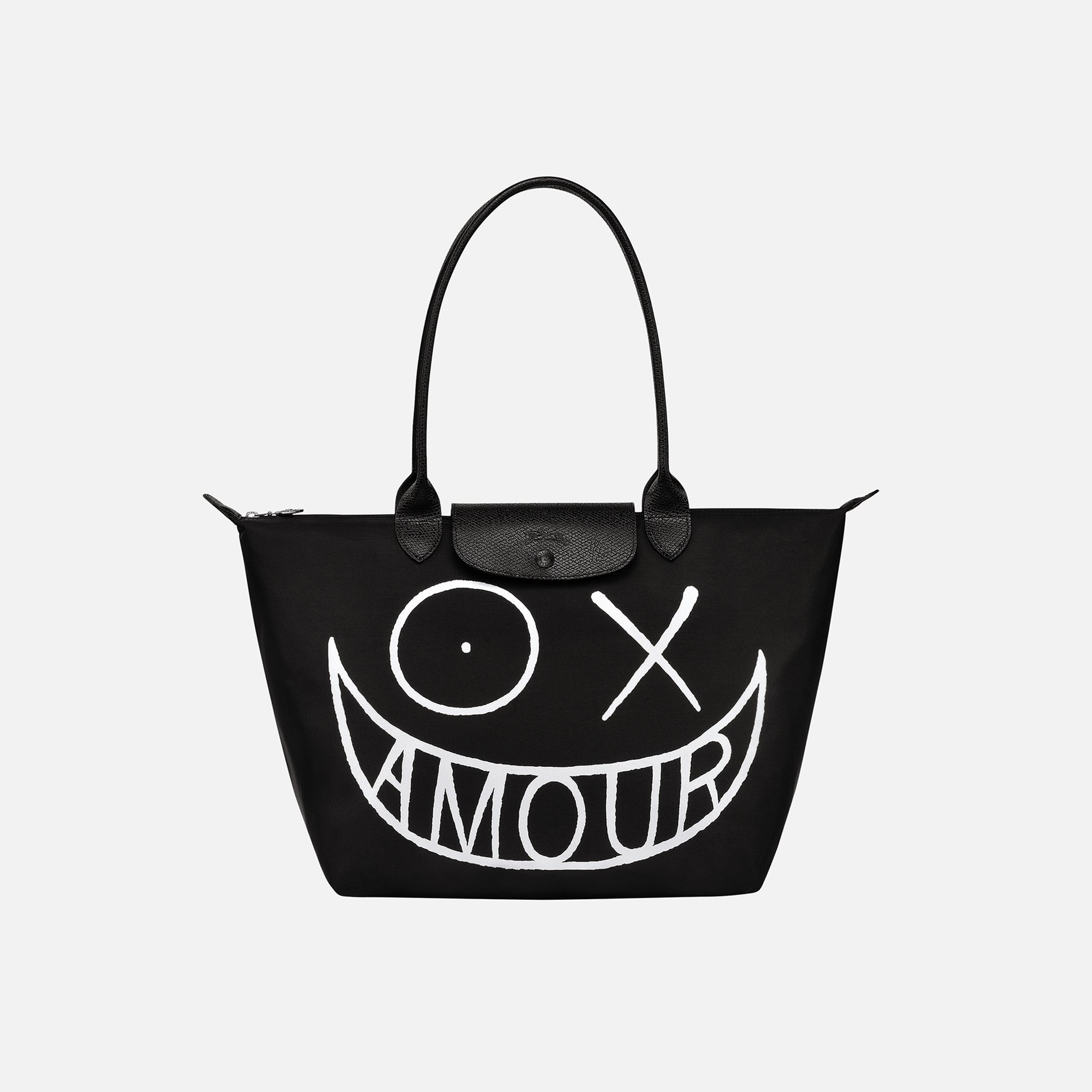 Longchamp x Andre Mr. A Love Shopping Bag Large - Black