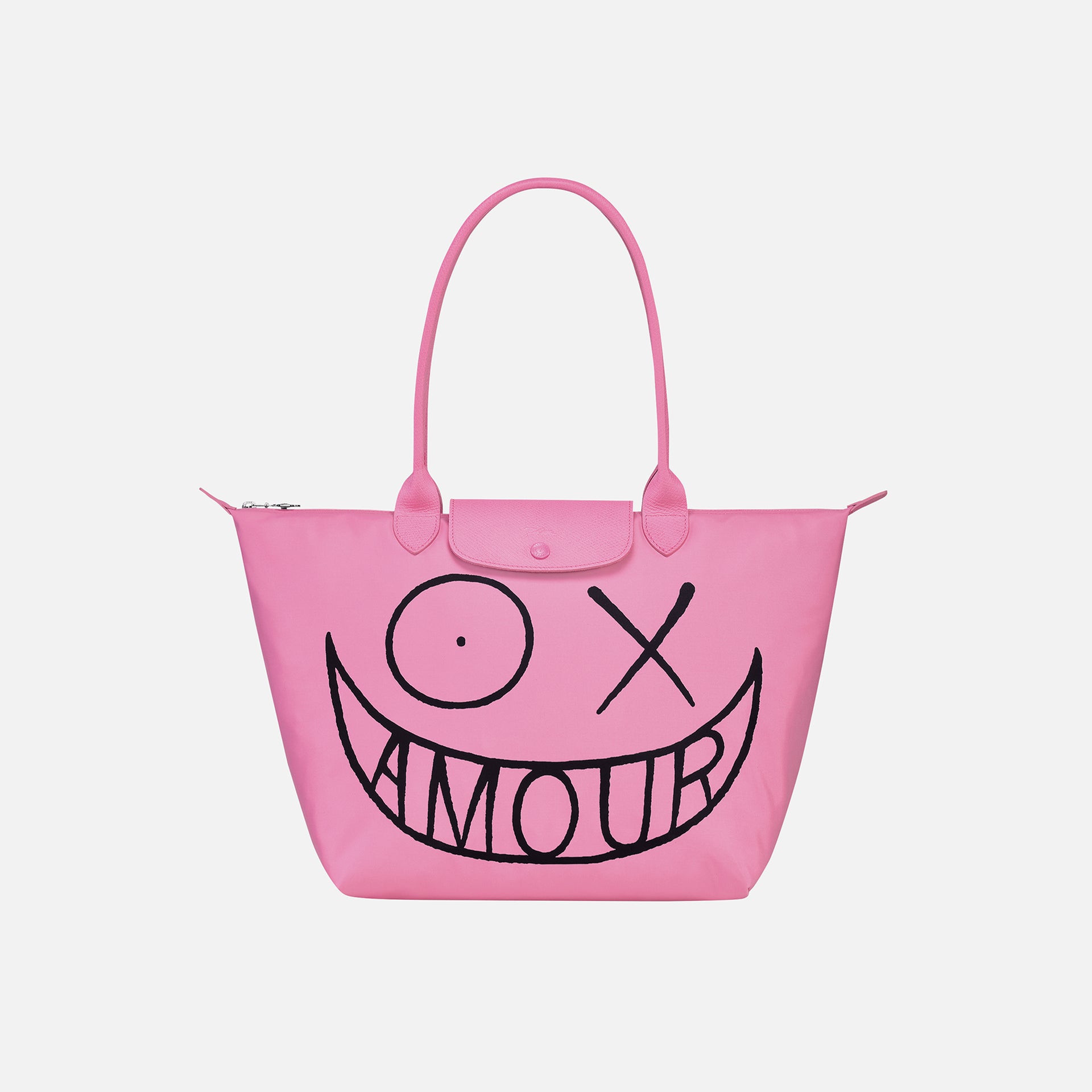 Longchamp x Andre Mr. A Love Shopping Bag Large - Pink