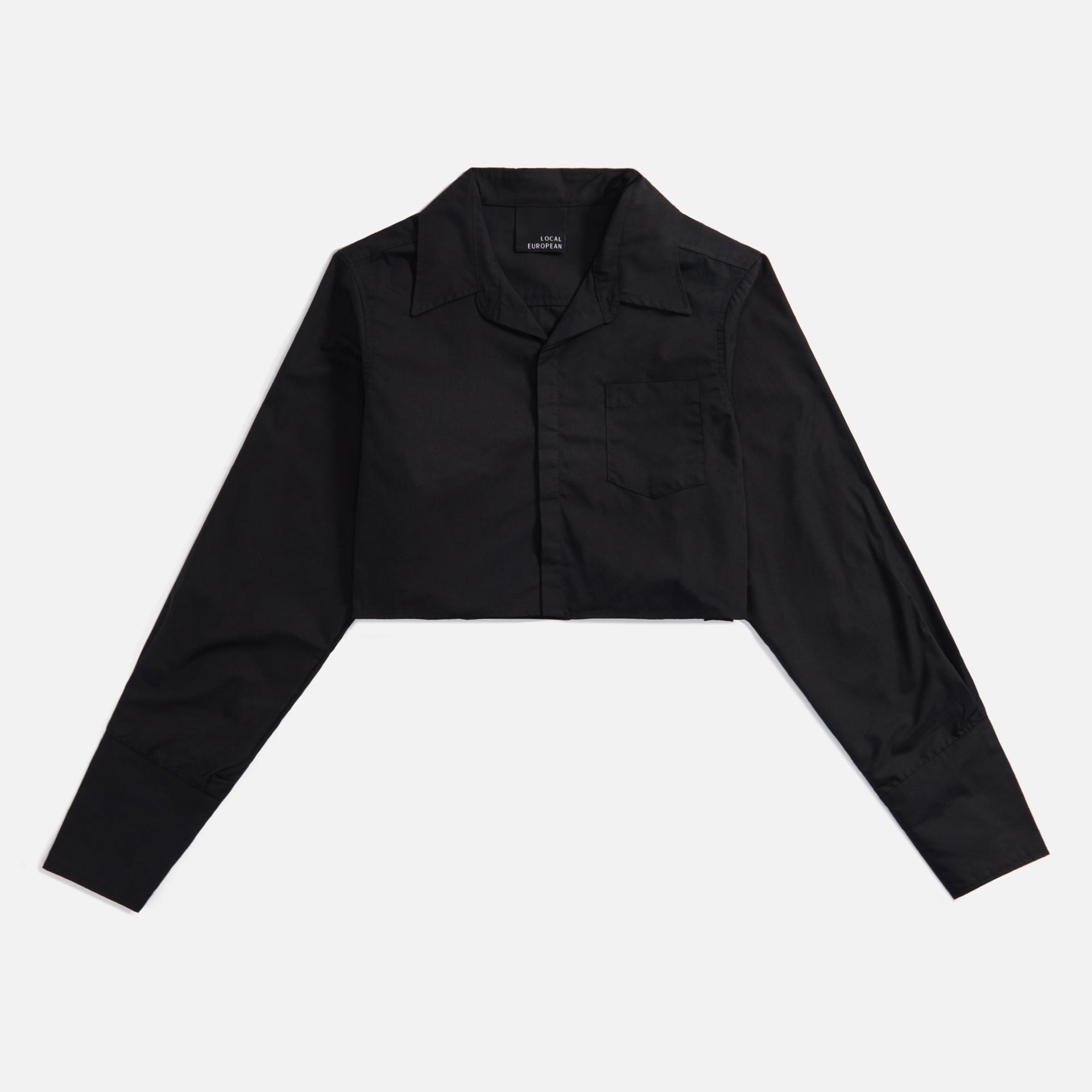 Local European Jordi Cropped Shirt - Black