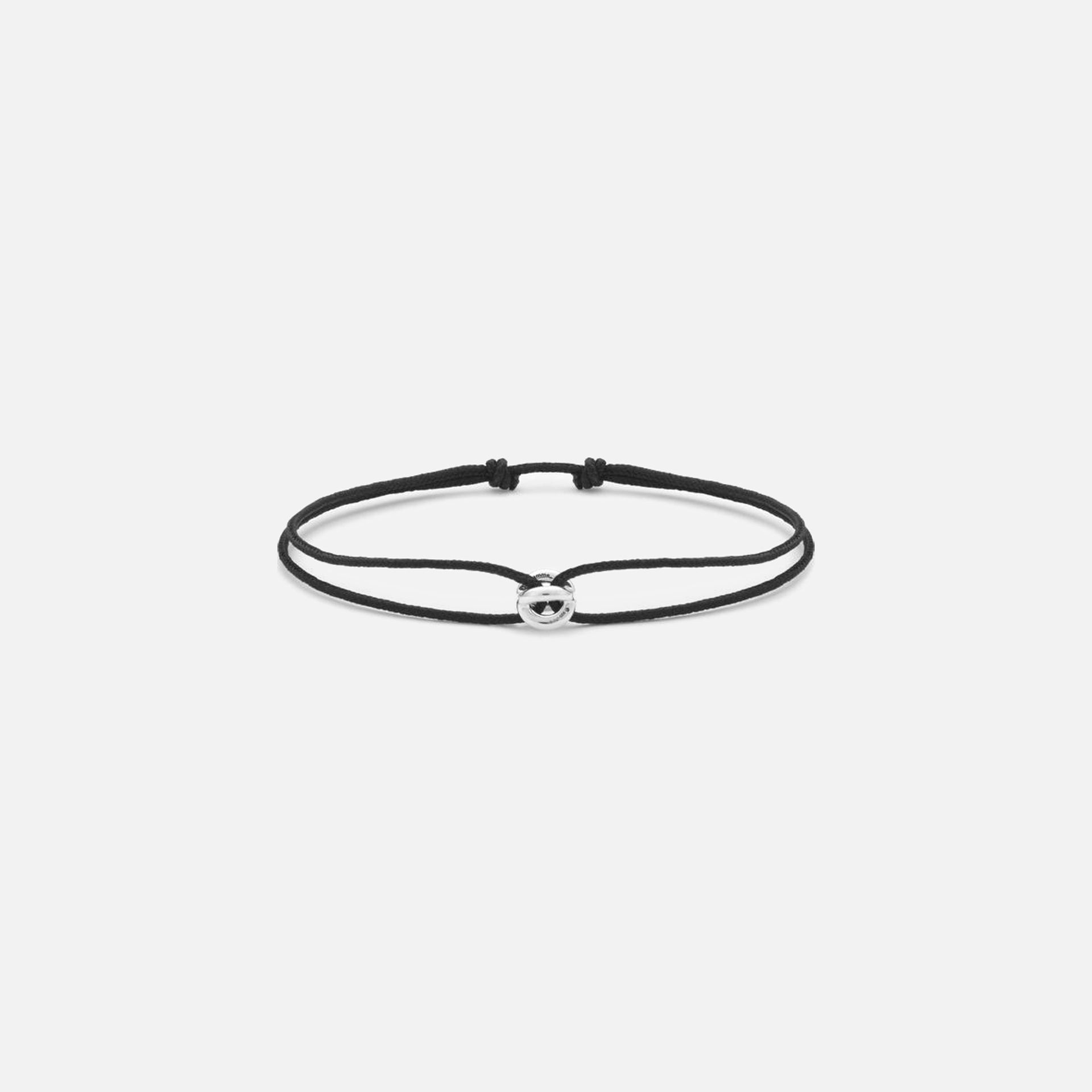 Le Gramme 1g Maillon Cord Bracelet - Black