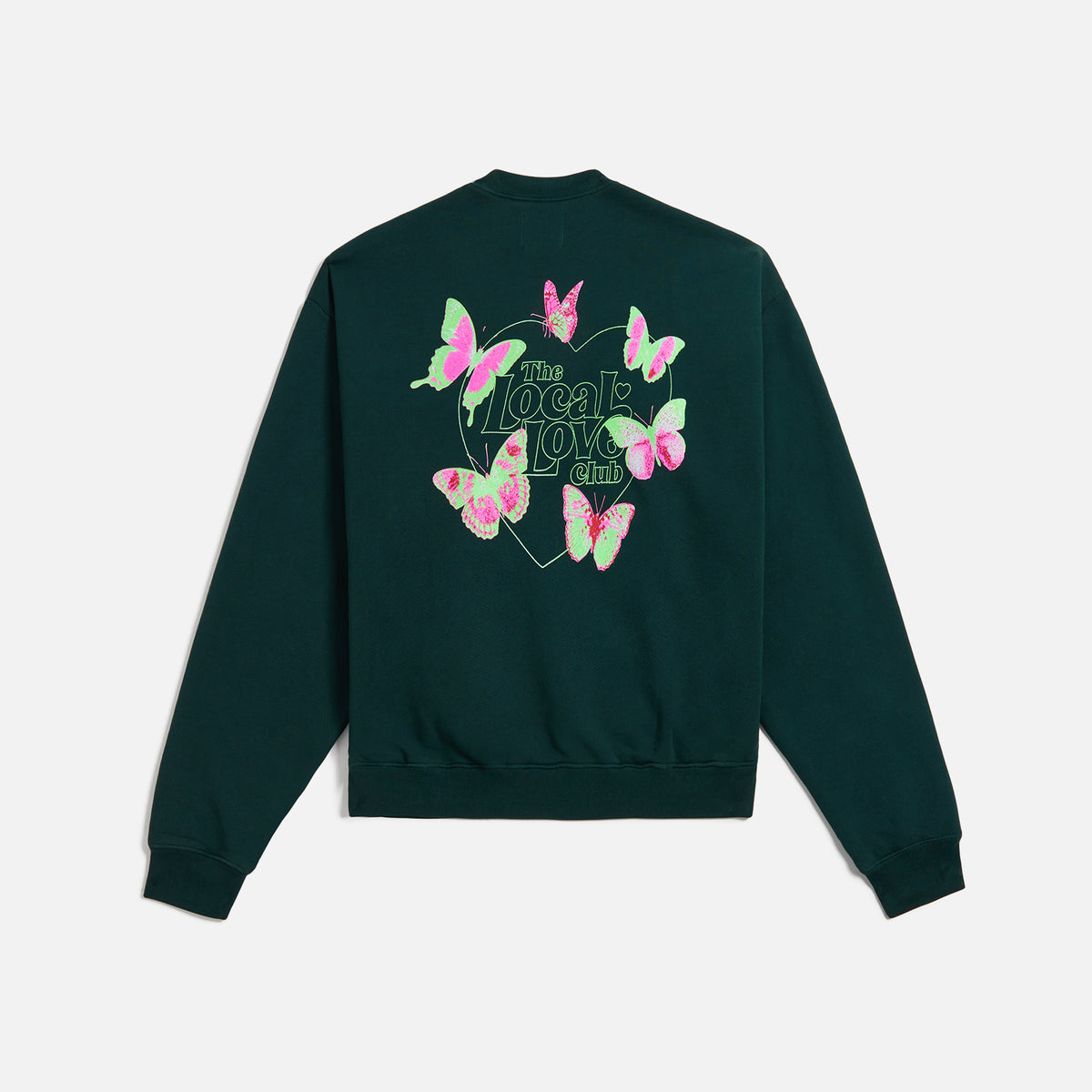 The Local Love Club Aura Crewneck Sweatshirt - Evergreen