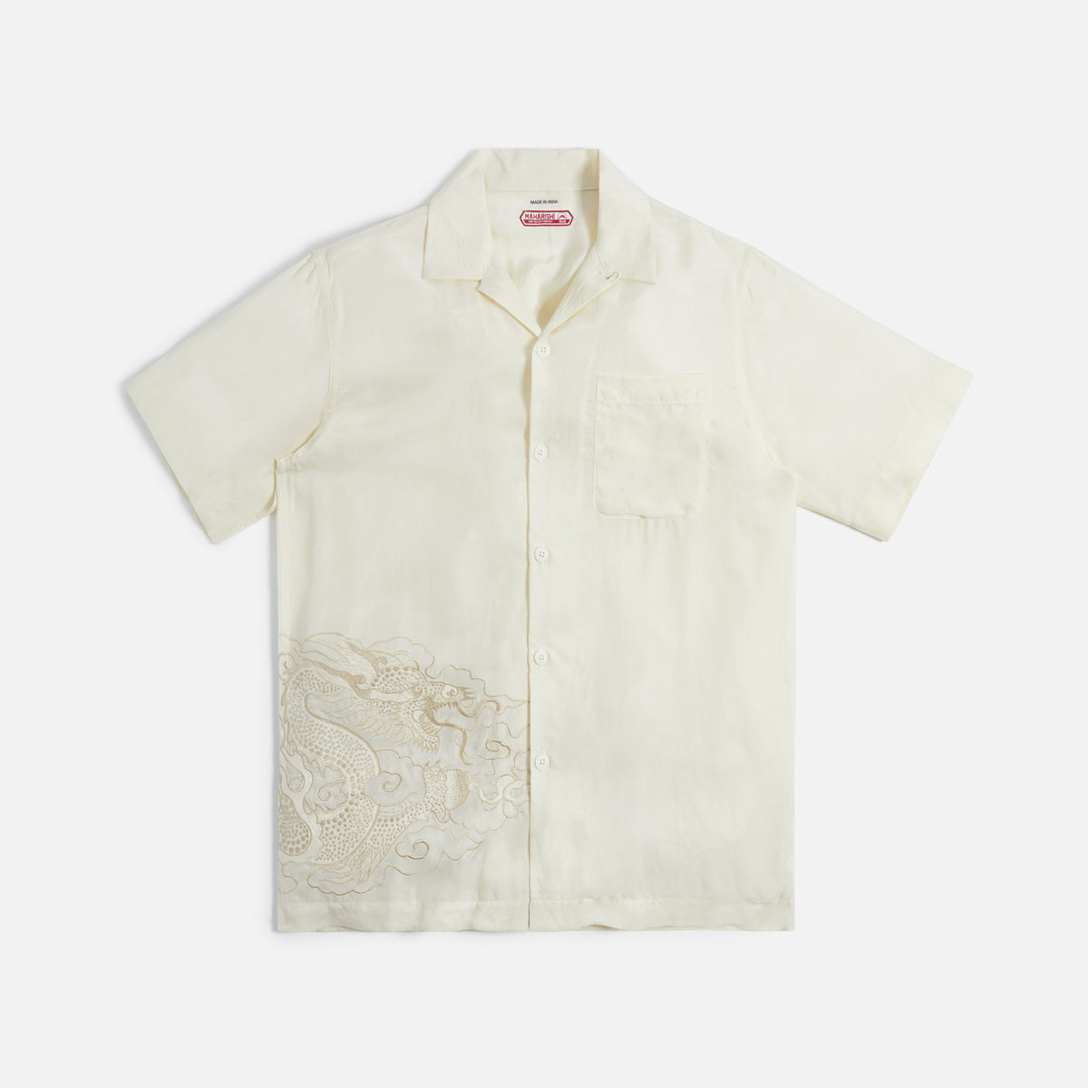 Maharishi Tibetan Dragon Camp Shirt - Ecru