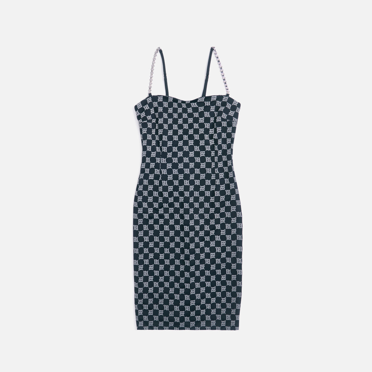 MISBHV Reflective Monogram Mini Dress - Black