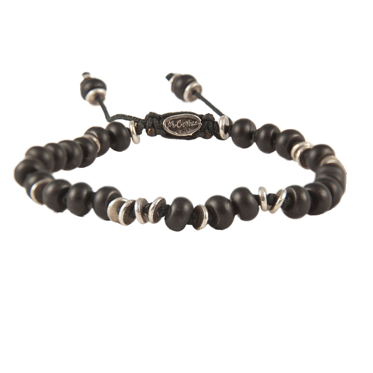 M. Cohen Templar Jointed Gemstone Bracelet Frosted Black On