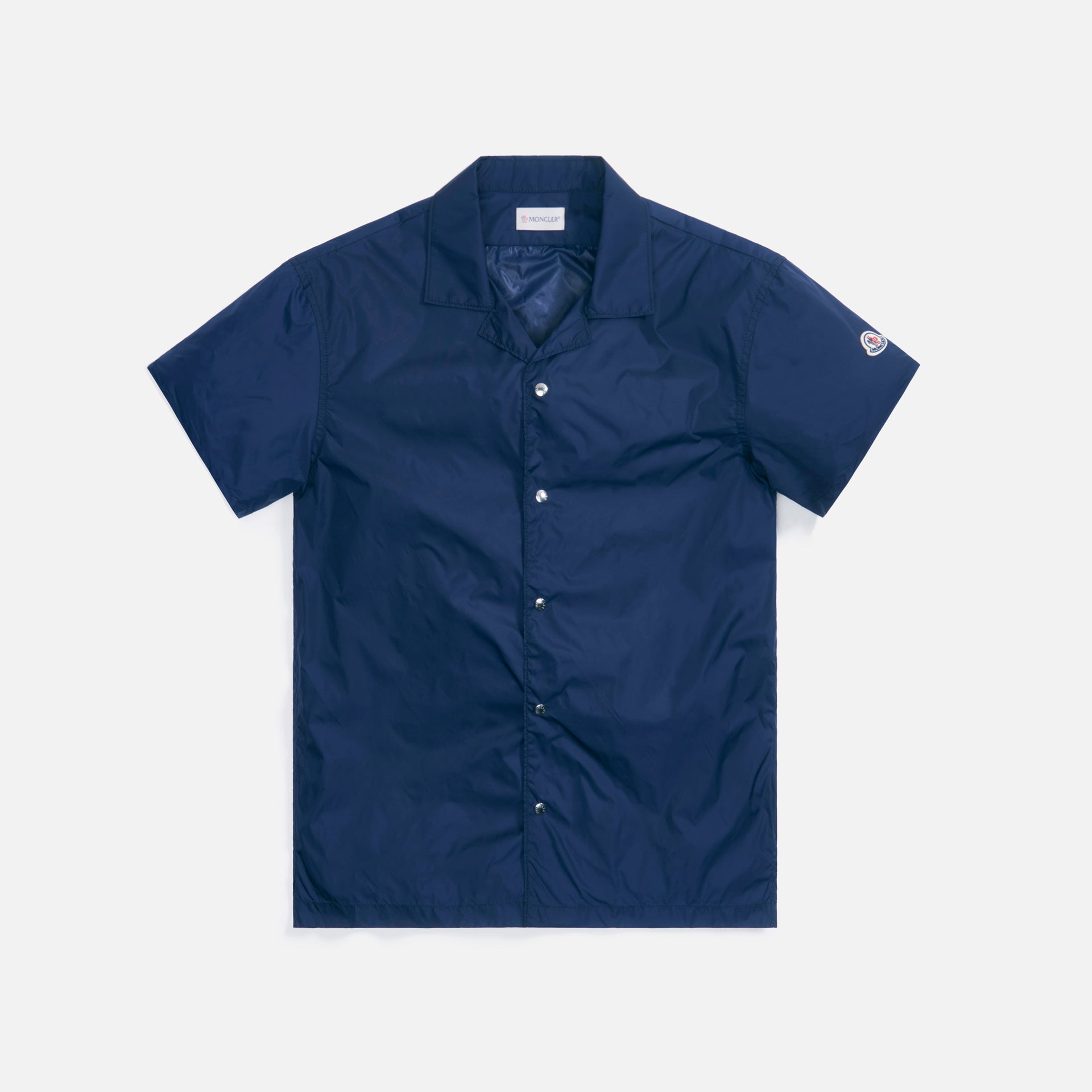 Moncler Camica Button-Up Logo Shirt - Navy
