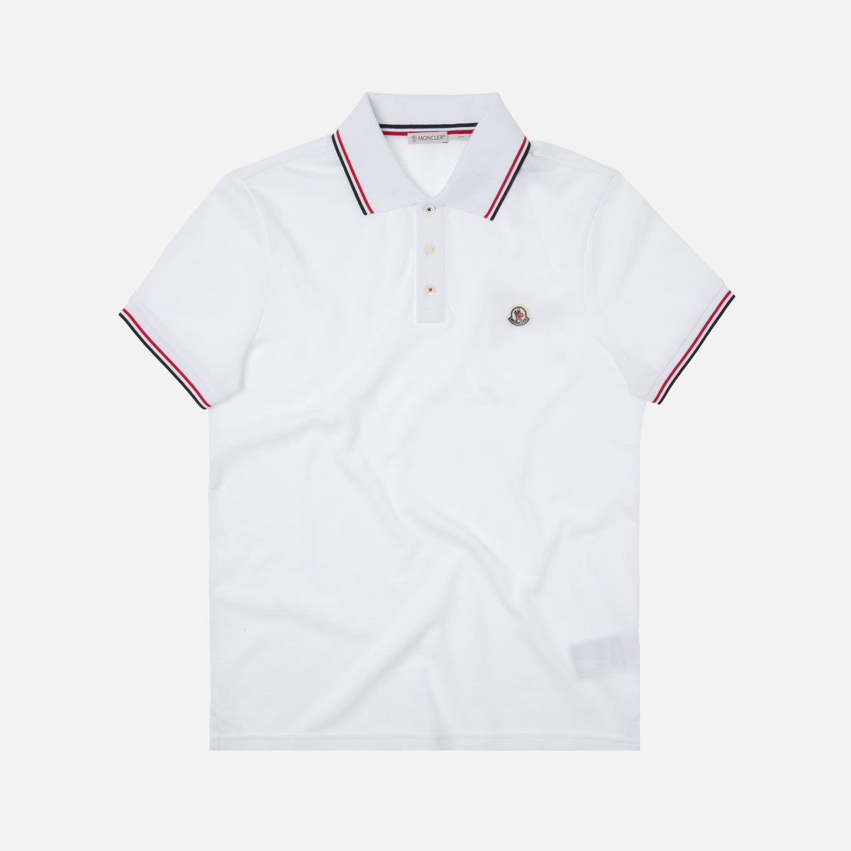 Moncler Maglia Polo Manica Corta - White