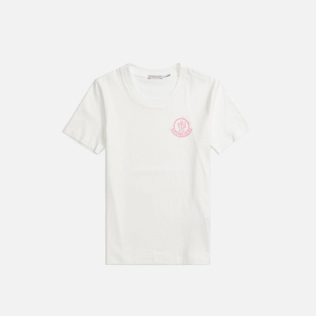 Moncler Tee with Stamp Logo - Natural