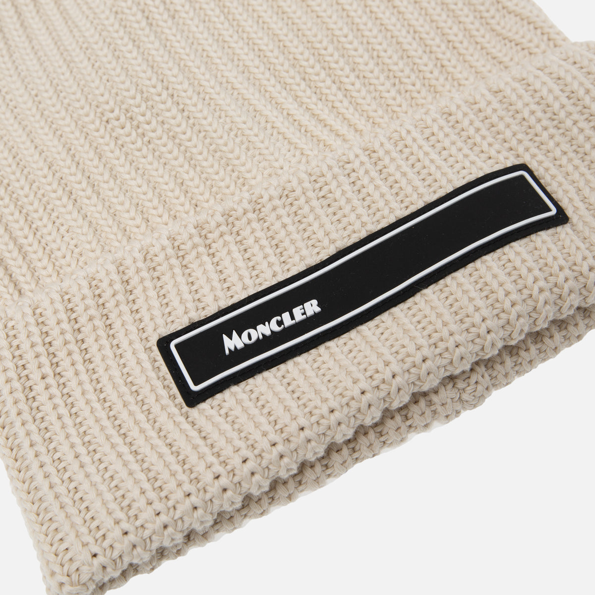 Moncler Berretto Tricot Beanie - White