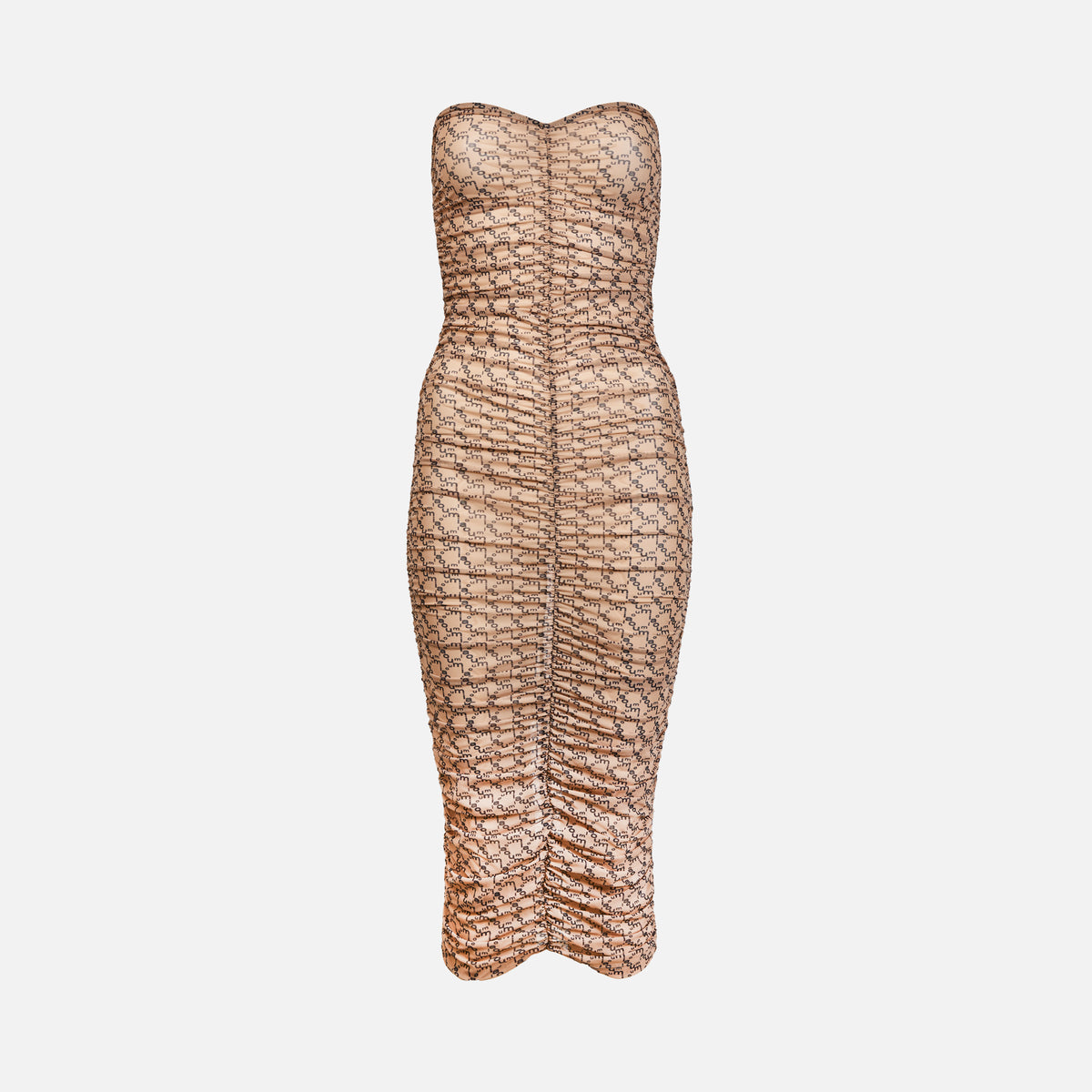 Miaou Renzo Dress - Nude Monogram