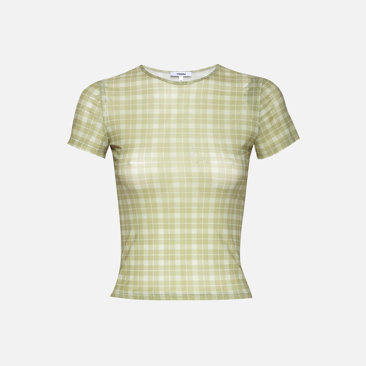 Miaou Mini Tee - Baby Plaid Limon