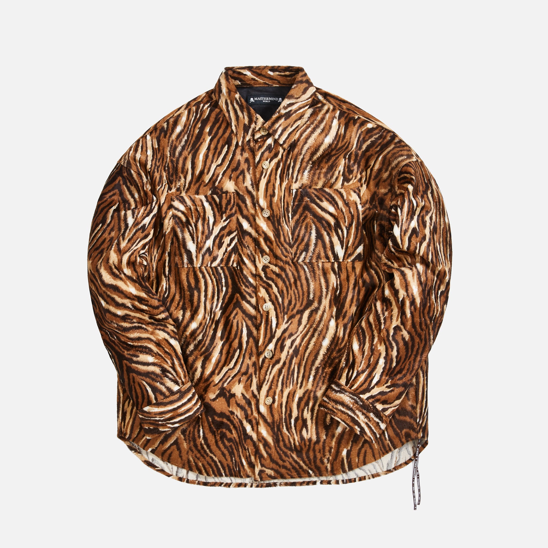 Mastermind Button Up  - Tiger