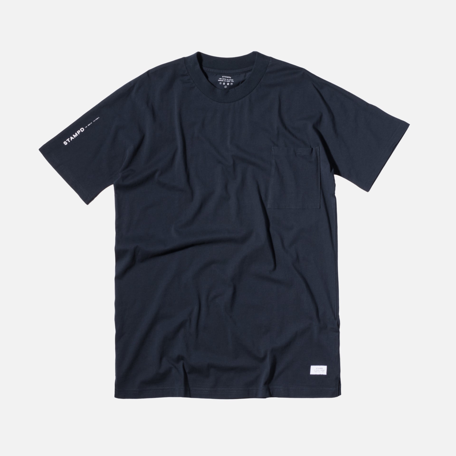 Stampd Mock Neck Pocket Tee - Navy