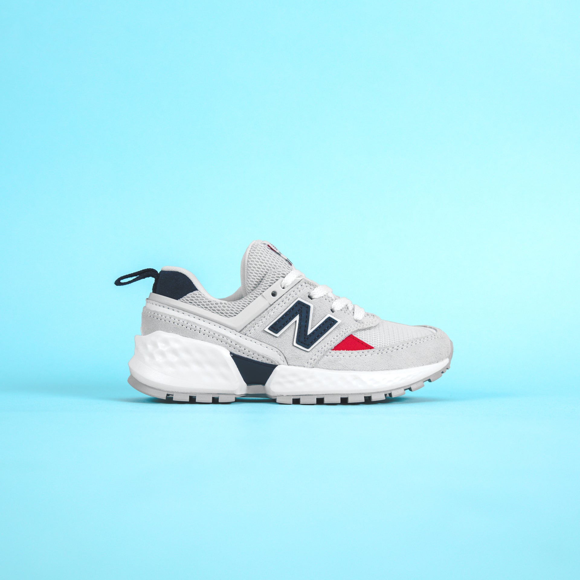 New Balance Pre-School 574 - Sport Grey / Blue / Red