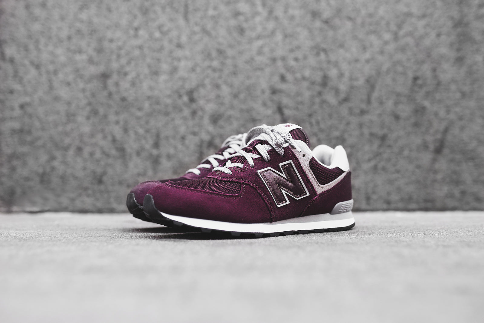 New Balance Kids GC574GB - Burgundy / Grey