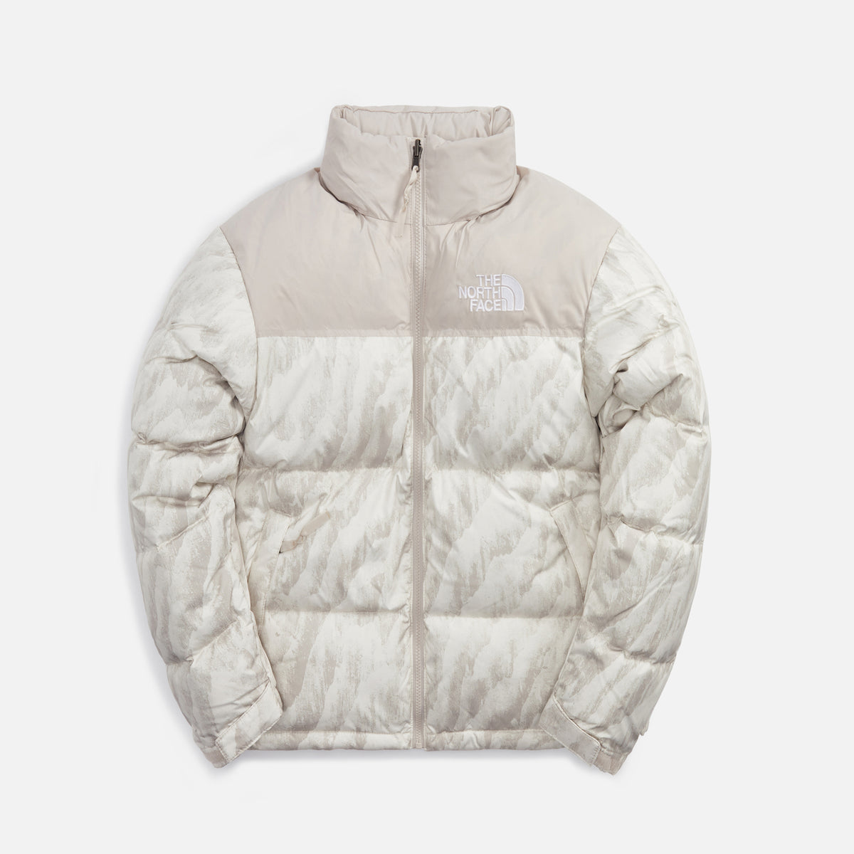 The North Face Printed 1996 Retro Nuptse Jacket - Silver Grey