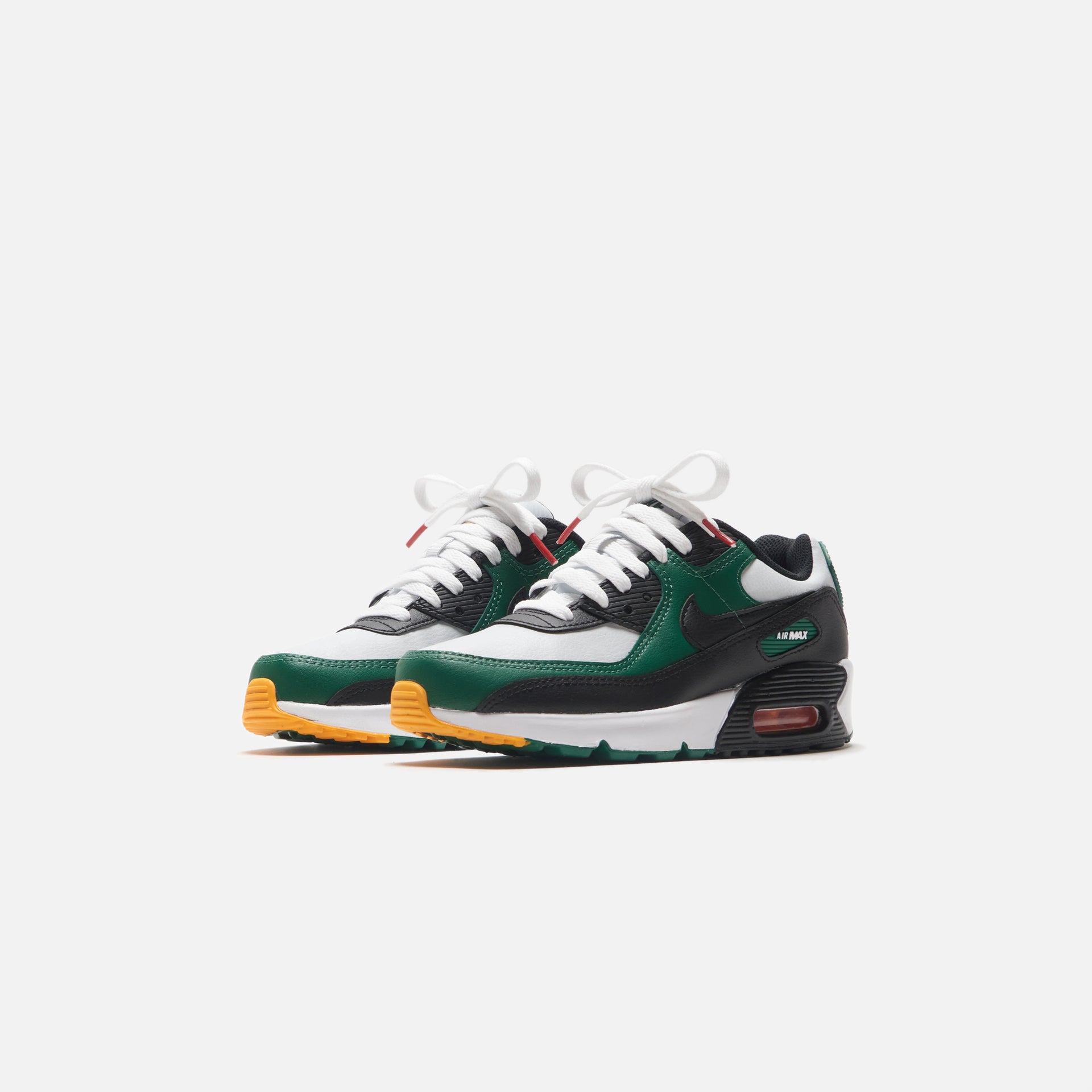 Nike Grade School Air Max 90 LTR - Pure Platinum / Black / Gorge Green