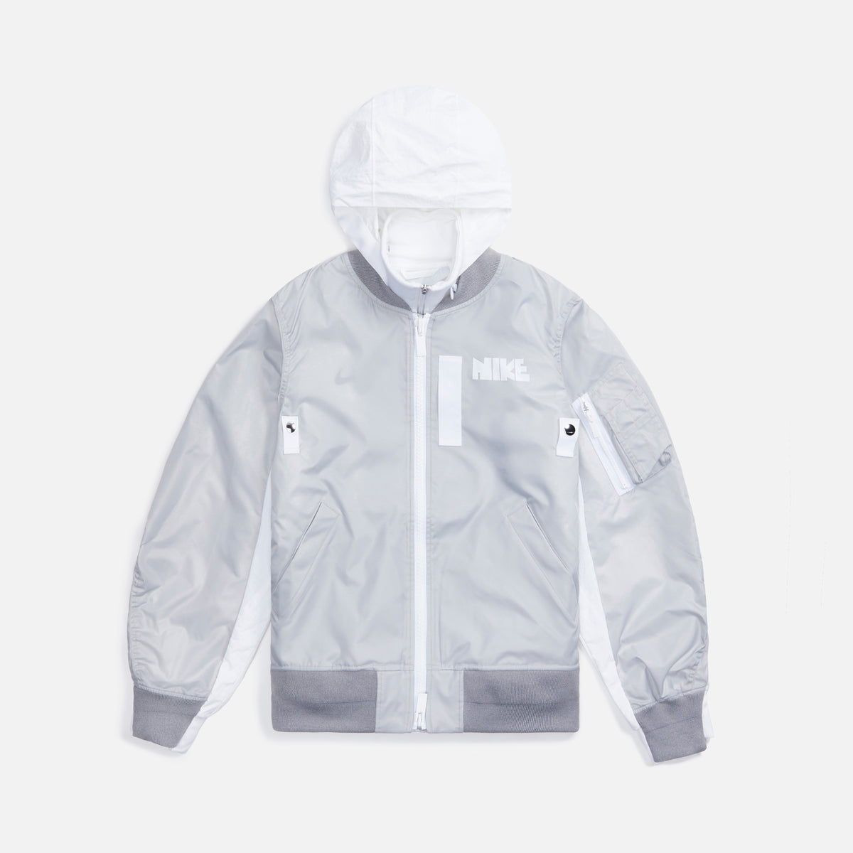 Nike x Sacai WMNS Layered Bomber Jacket - Grey Fog