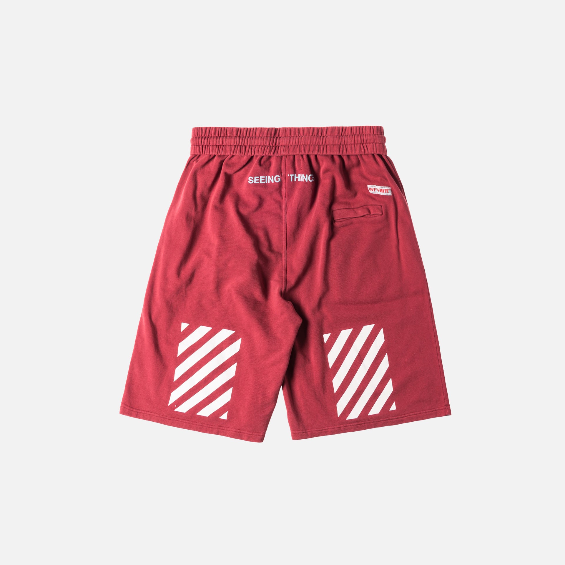 Off-White Diagonal Arrows Shorts - Bordeaux