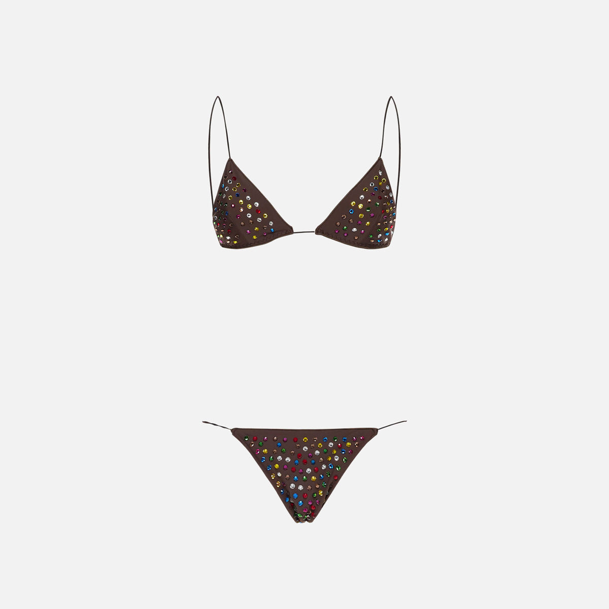 Oseree Gem Two Piece Bikini - Brown