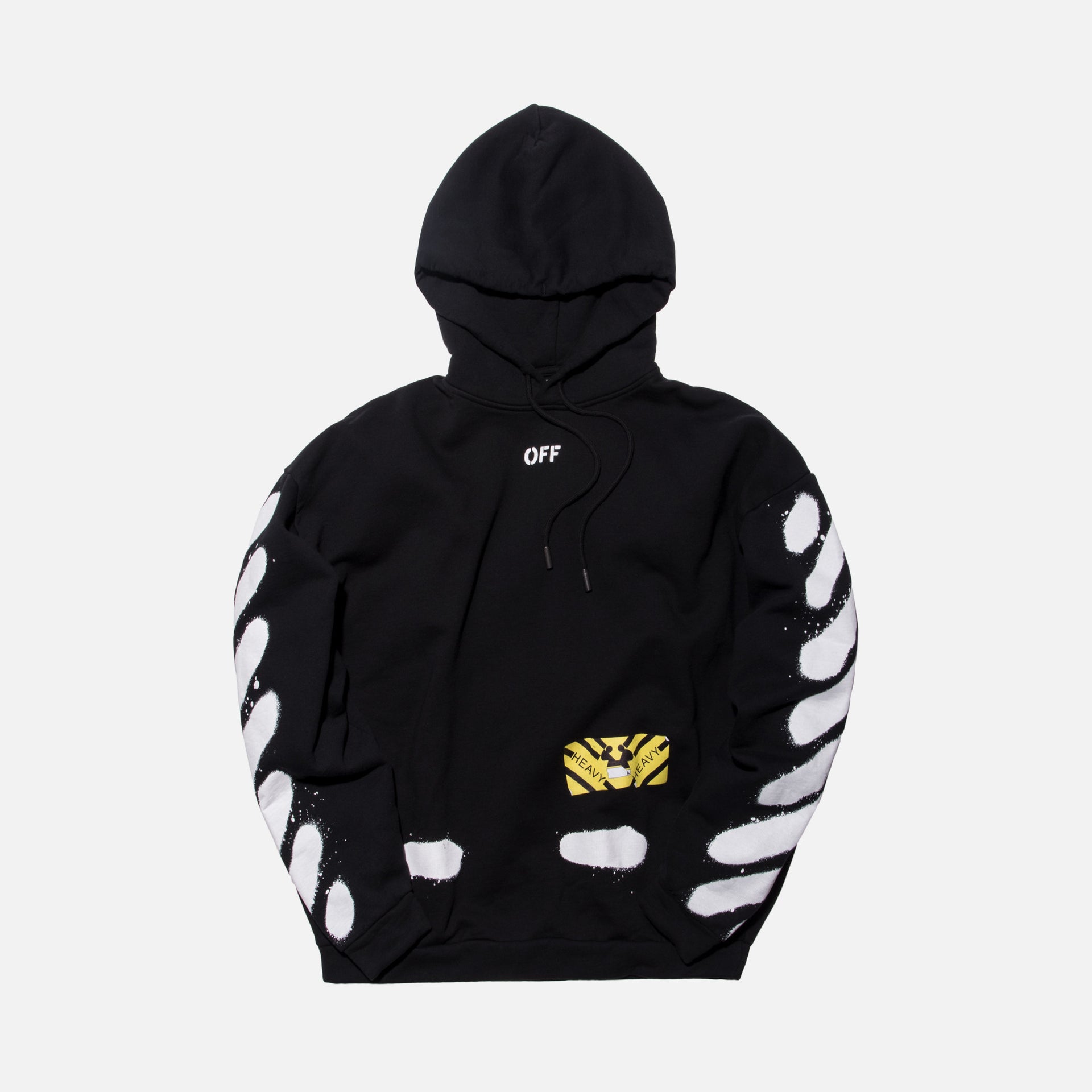 Off-White Diagonal Spray Hoodie - Black