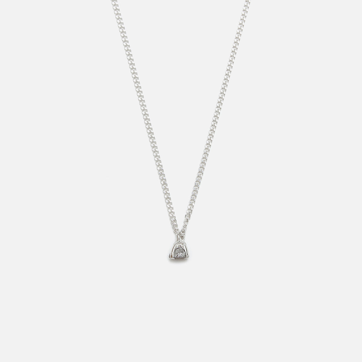Pearls Before Swine Spliced Diamond Pendant Diamond - Silver / White