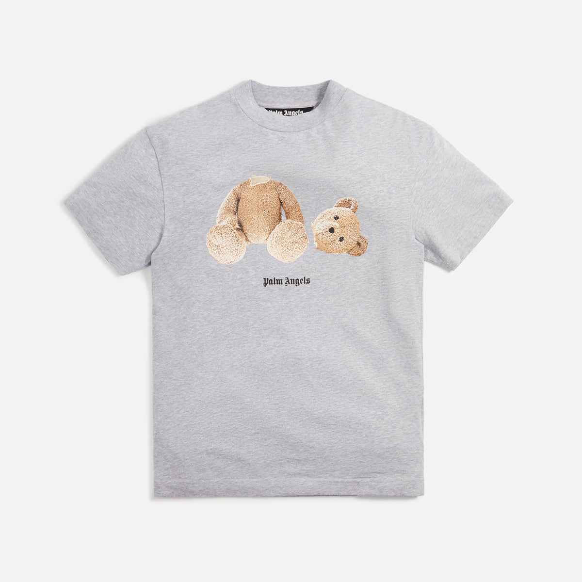 Palm Angels PA Bear Classic Tee - Melange Grey / Brown