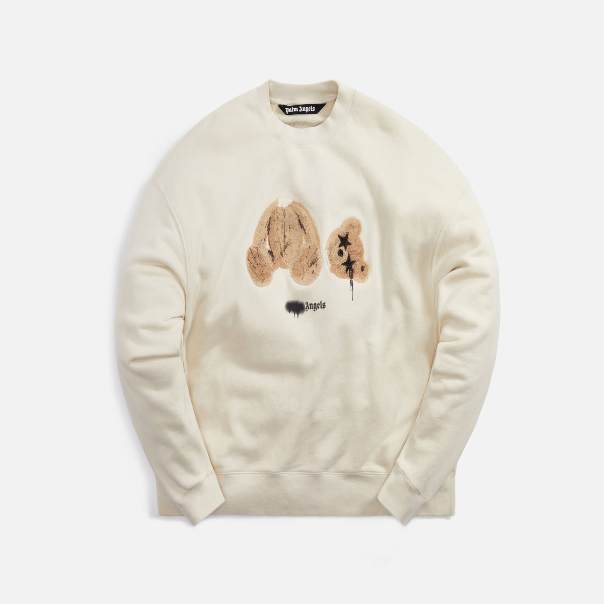 Palm Angels Spray Palm Angels Bear Crew - Cream