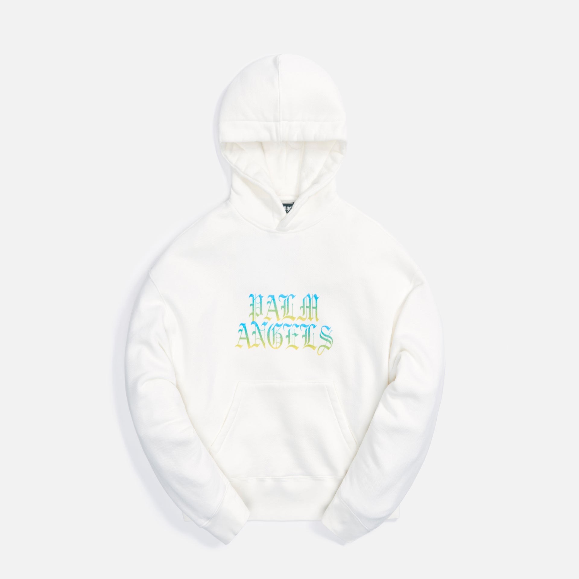 Palm Angels Hue Gothic Logo Hoodie - Brilliant White