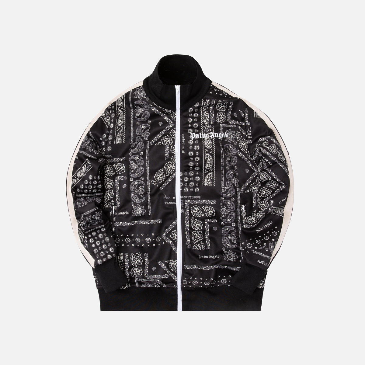 Palm Angels Bandana Track Jacket - Black / White