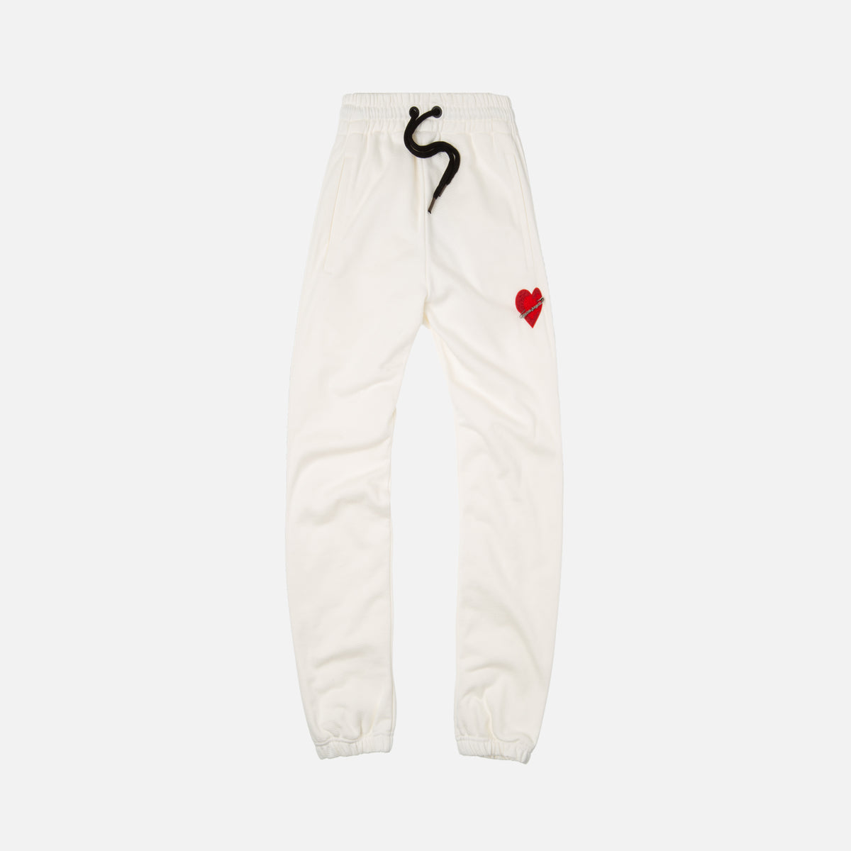 Palm Angels Pin My Heart Sweatpants - Ecru