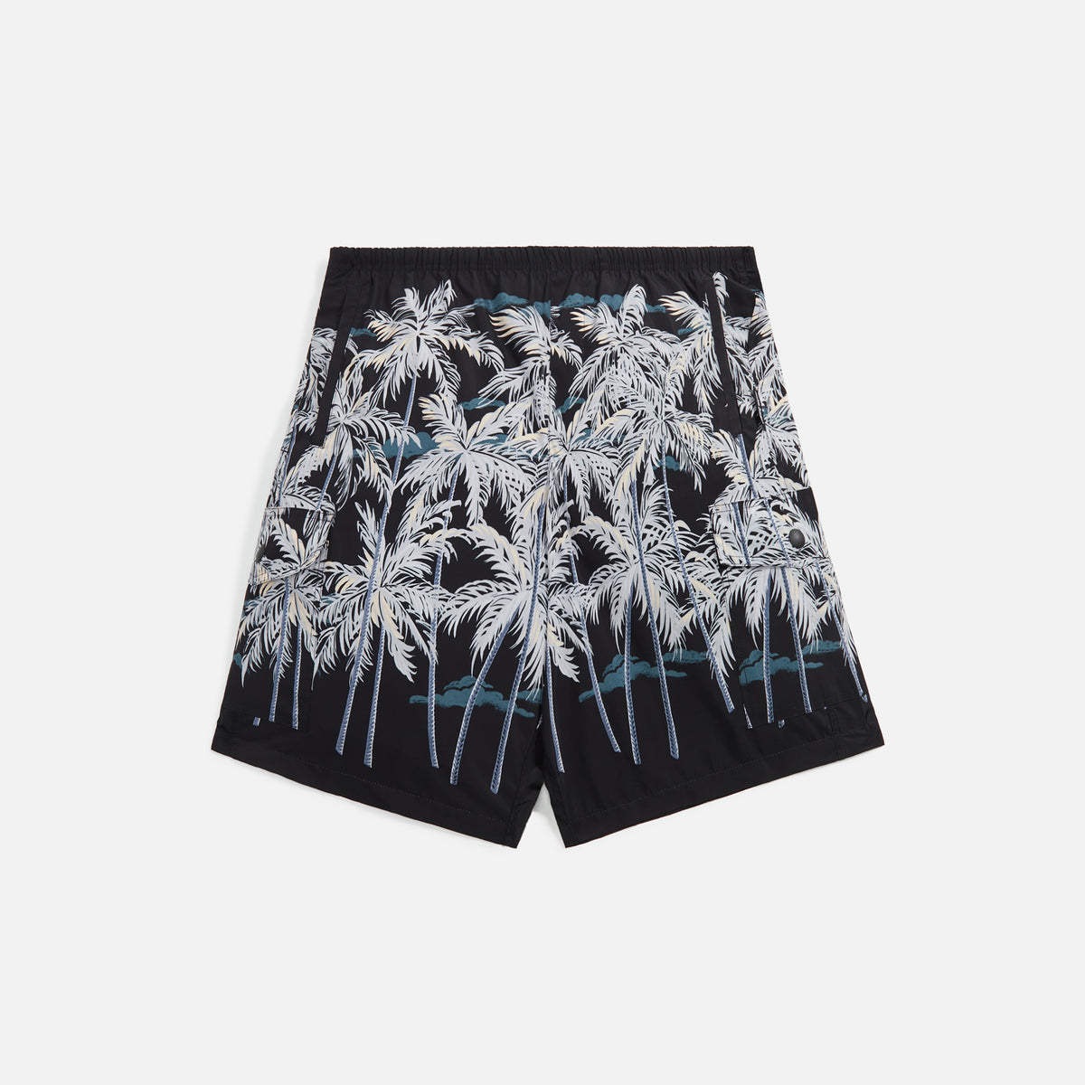 Palm Angels Allover Palms Swimshort - Black / Off White