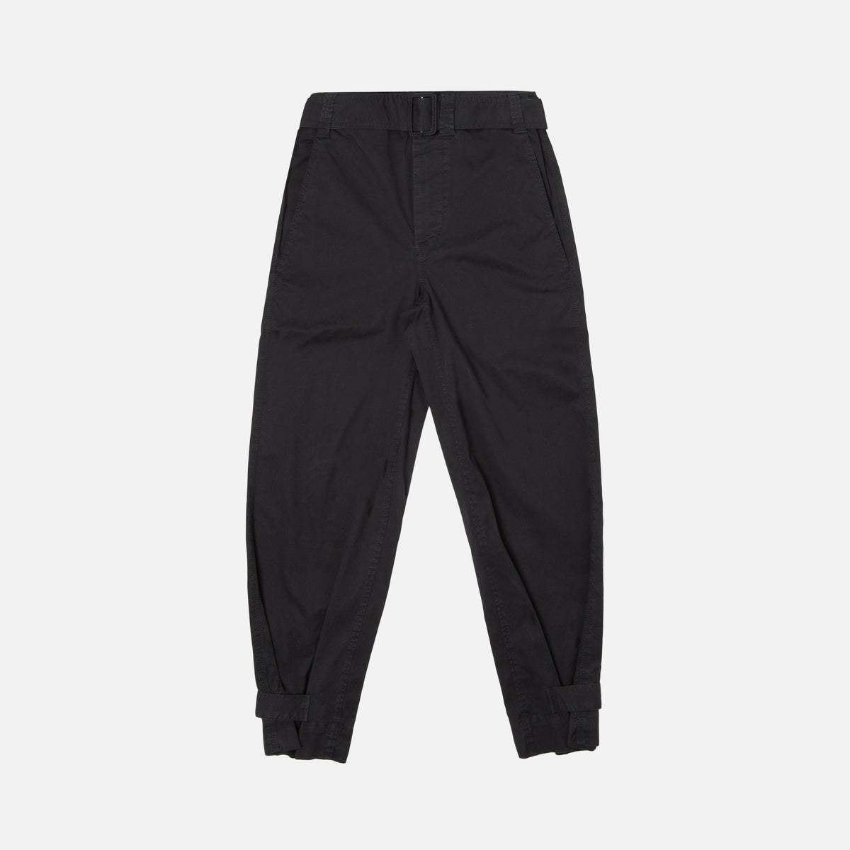 Proenza Schouler White Label Cotton Belted Pant - Black