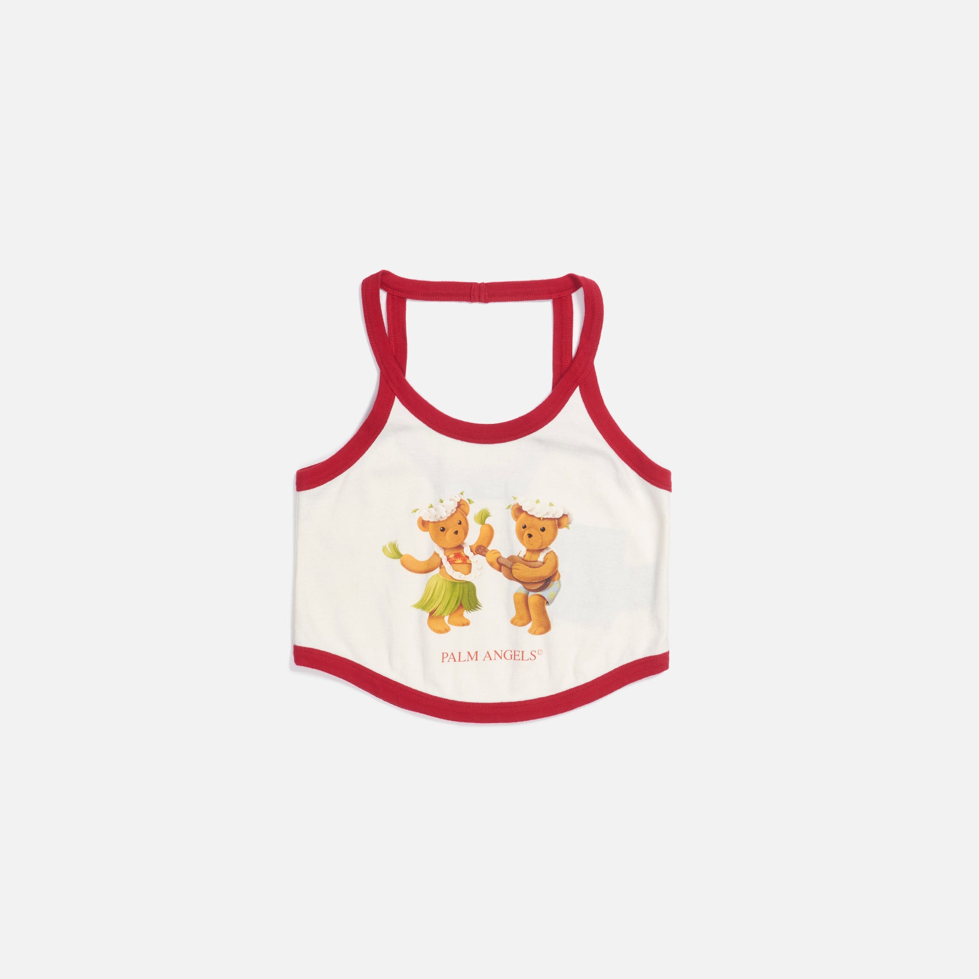 Palm Angels Dancing Bears Tank Top - Off White / Brown