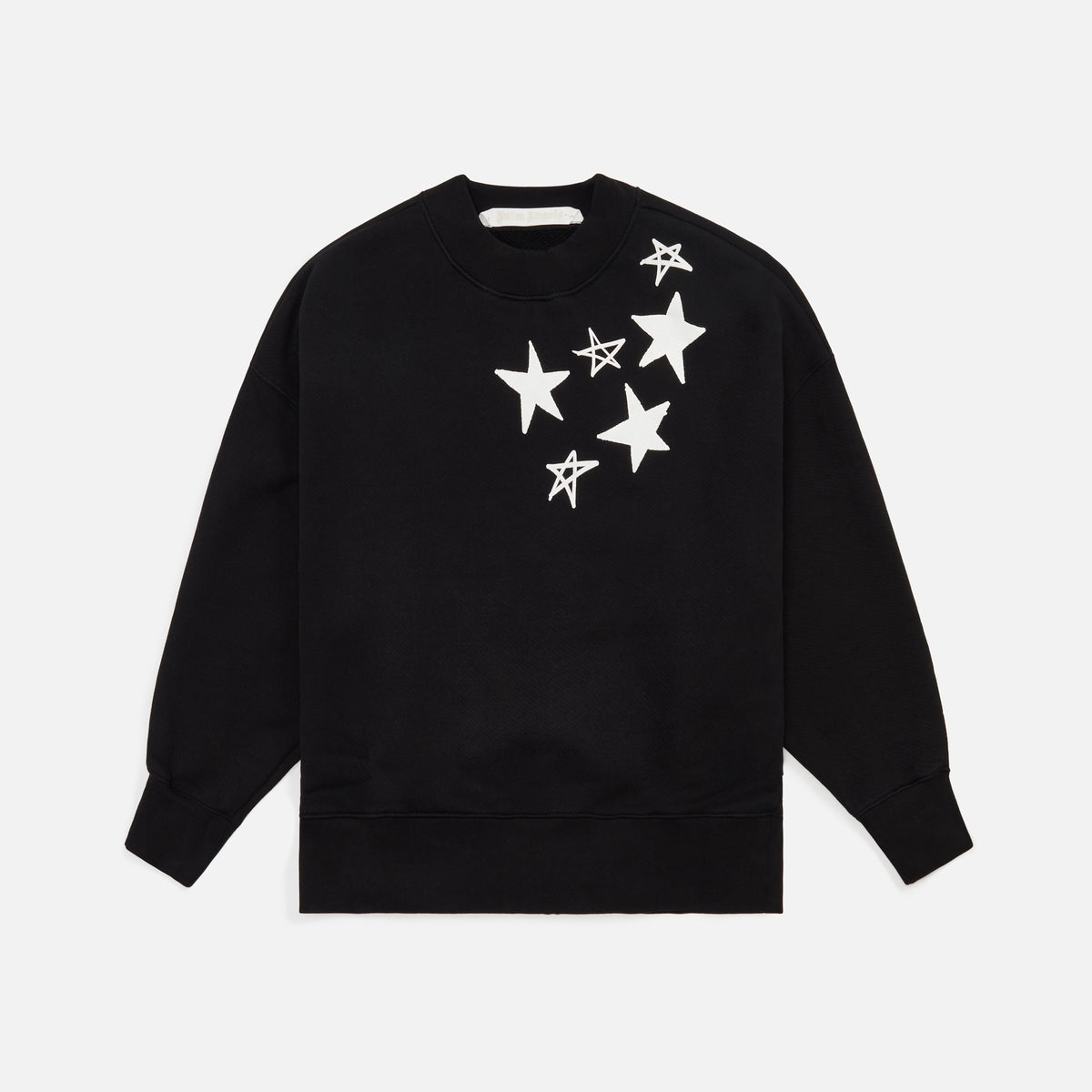 Palm Angels Shooting Stars Over Logo Crew - Black