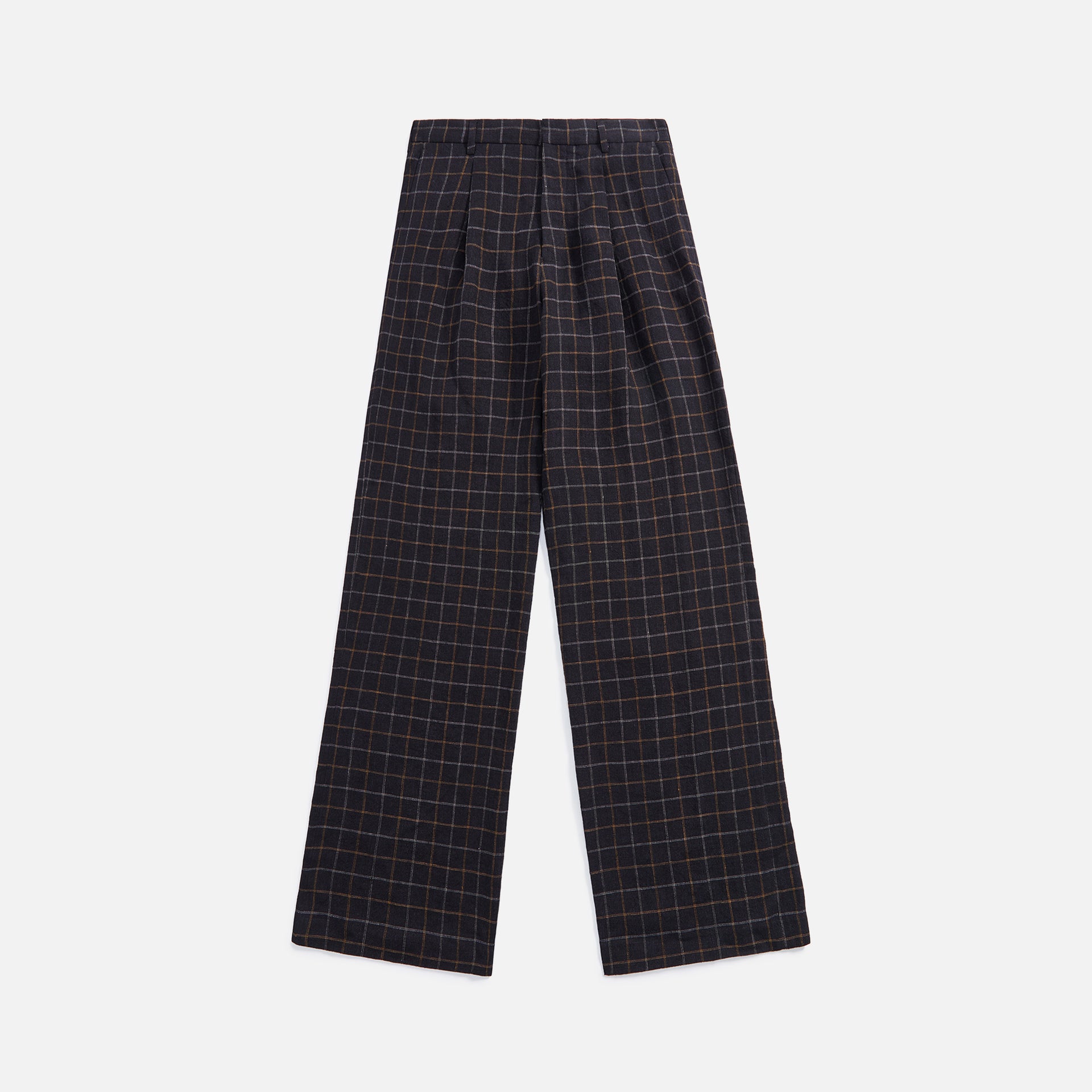 R13 Wide Leg Trouser - Black Plaid