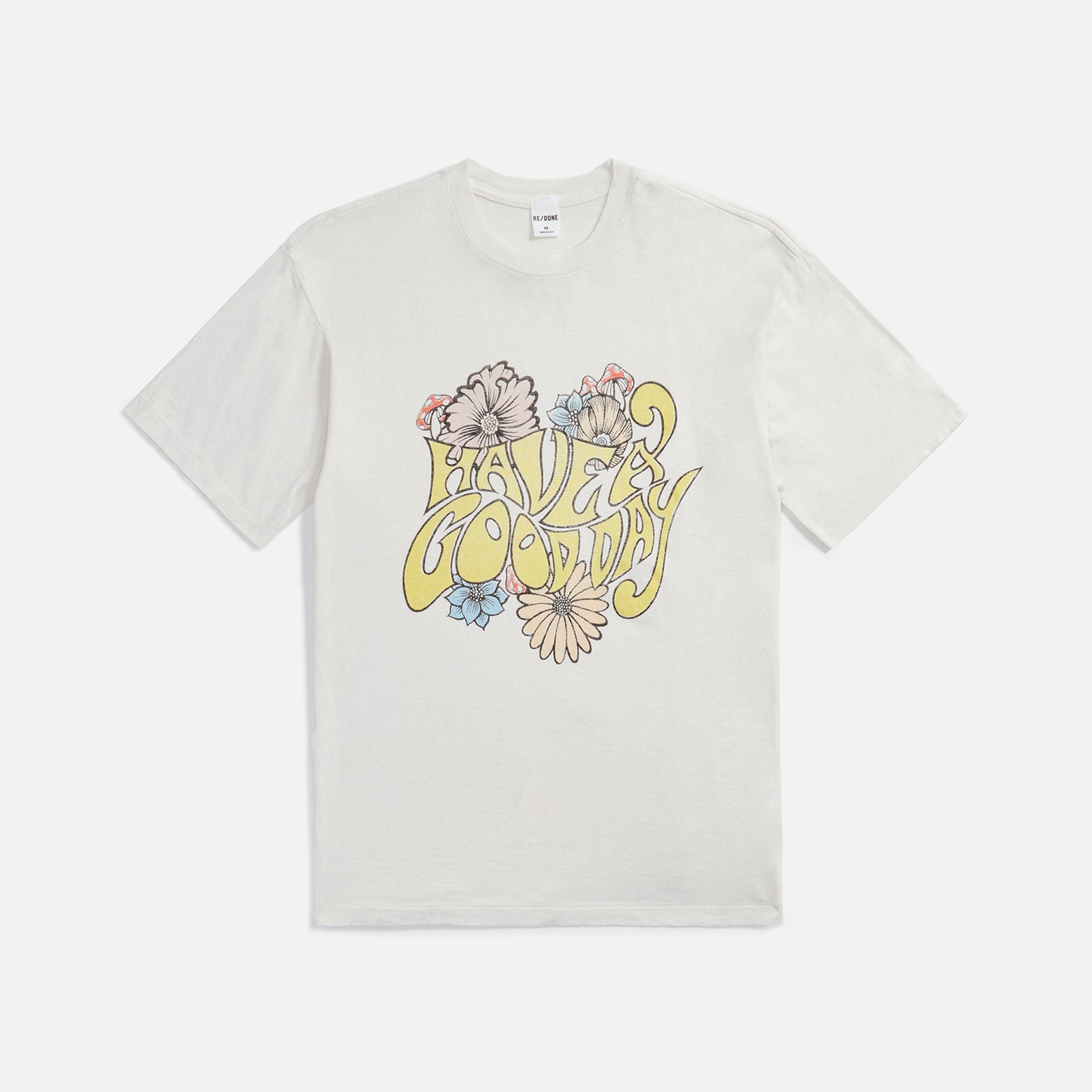 ReDone 90s Easy Tee Have a Good Day - Vintage White