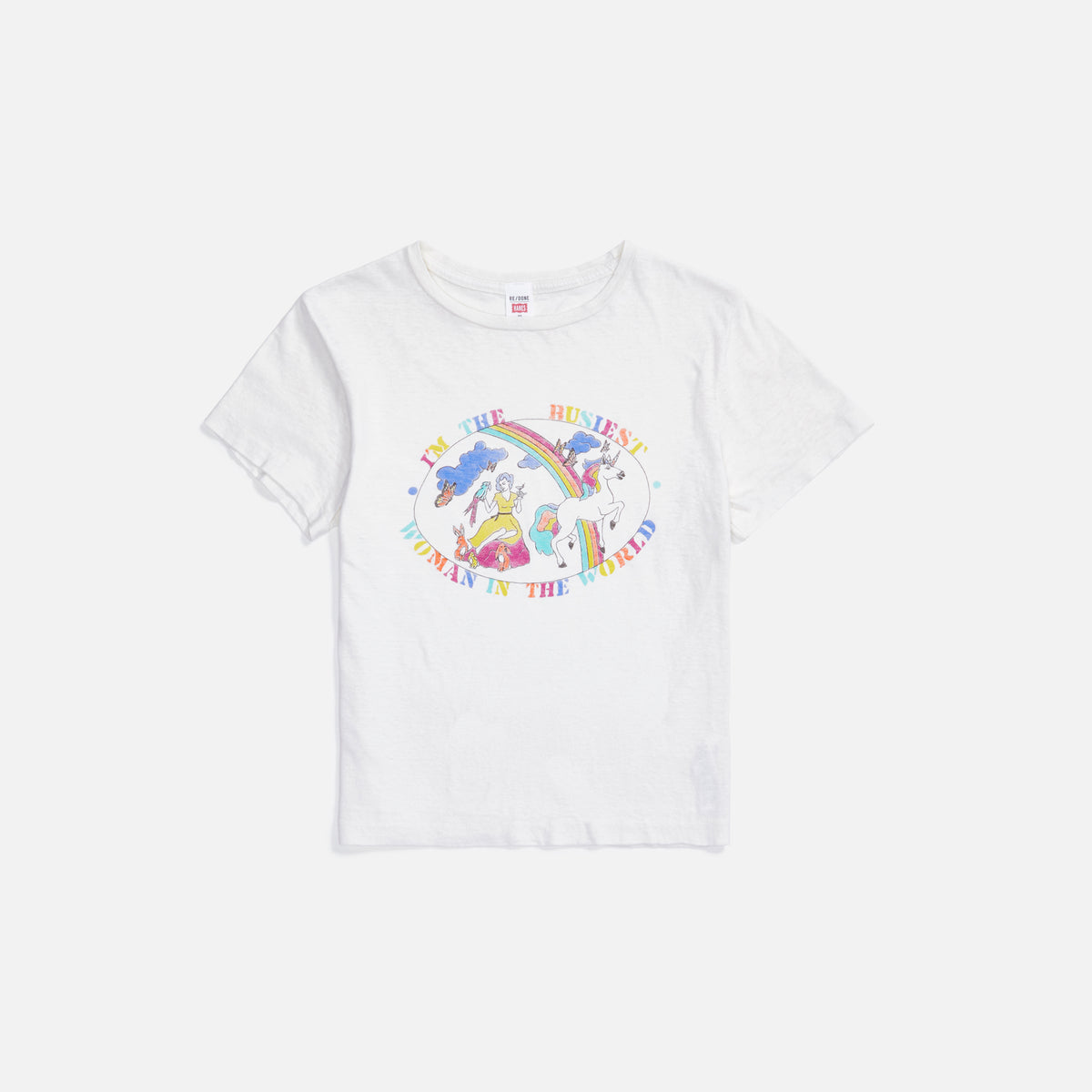 ReDone Classic Tee "Busiest Woman" - Vintage White