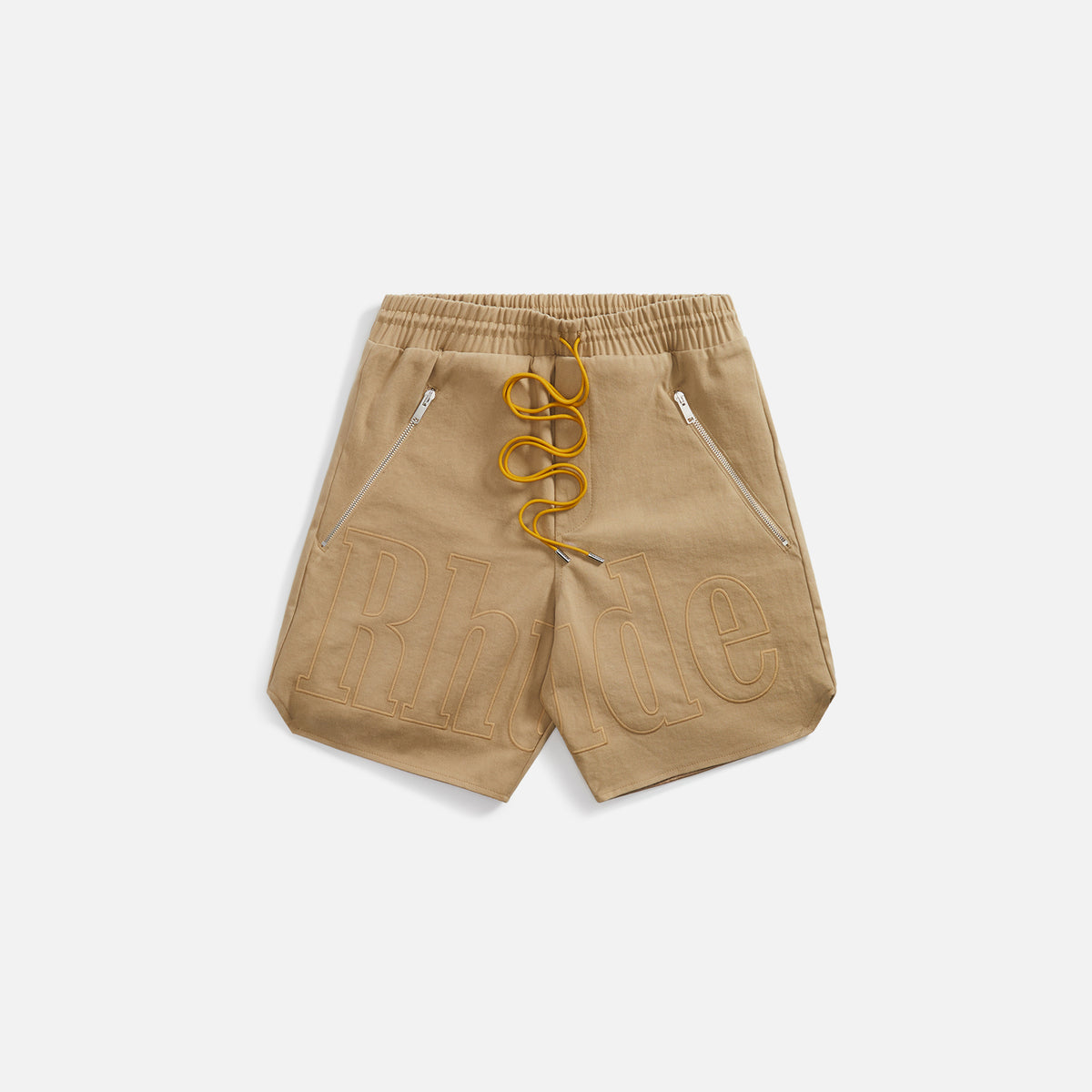 Rhude Embroidered Twill Logo Short - Tan