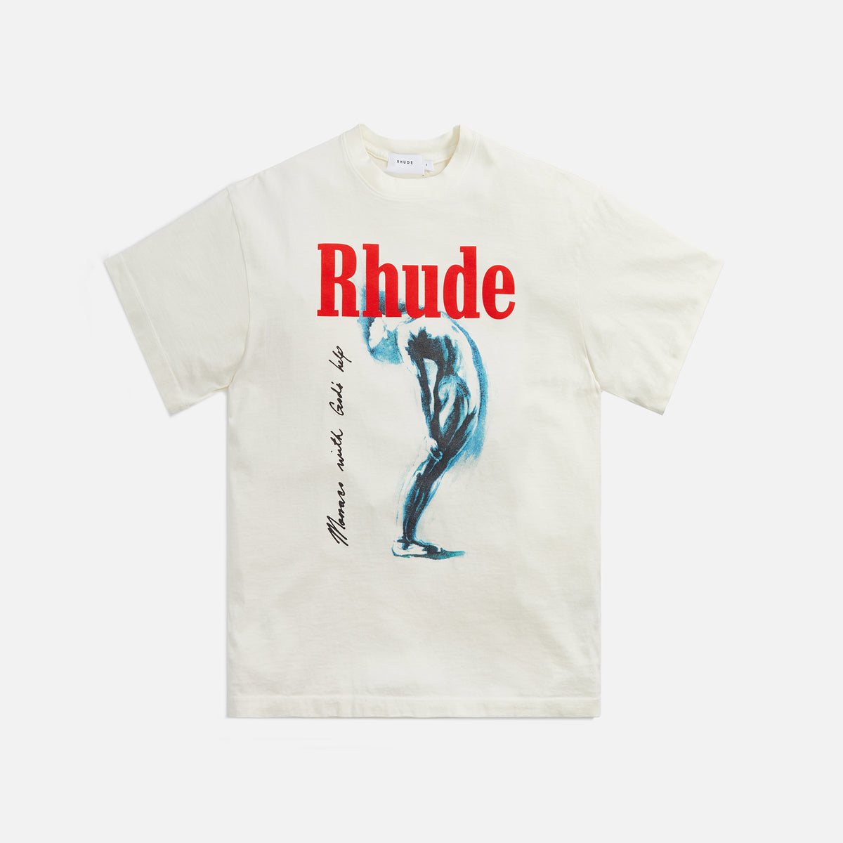 Rhude God Help Me Tee - Vintage White