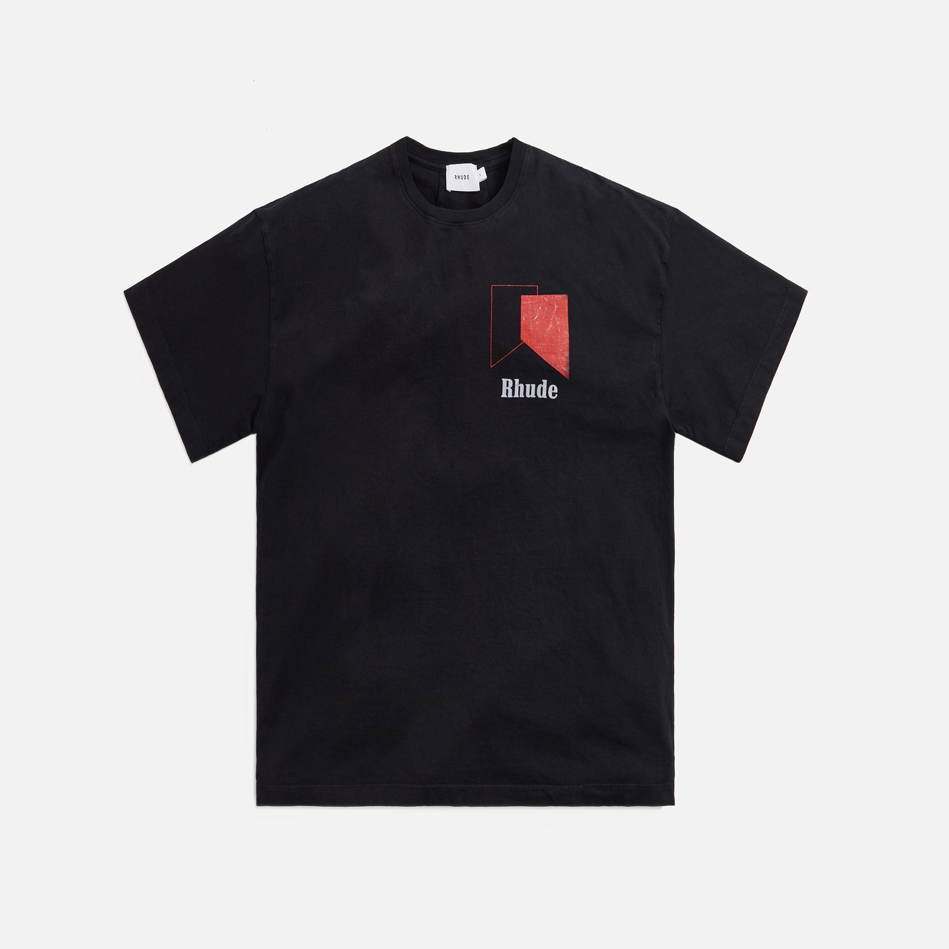 Rhude Track Logo Tee - Vintage Black