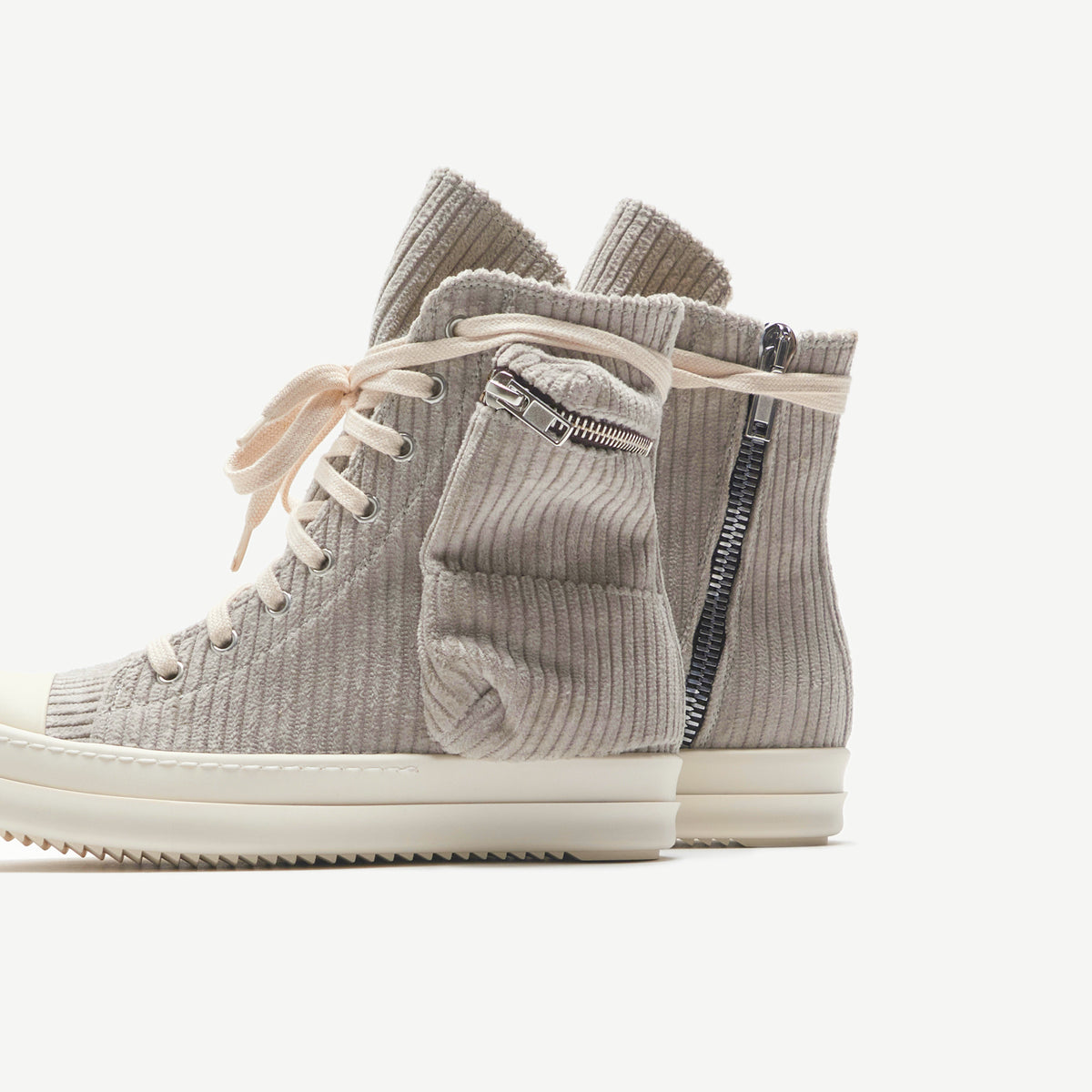 Rick Owens Wmns Scarpe Cargo Sneakers - Pearl / Milk